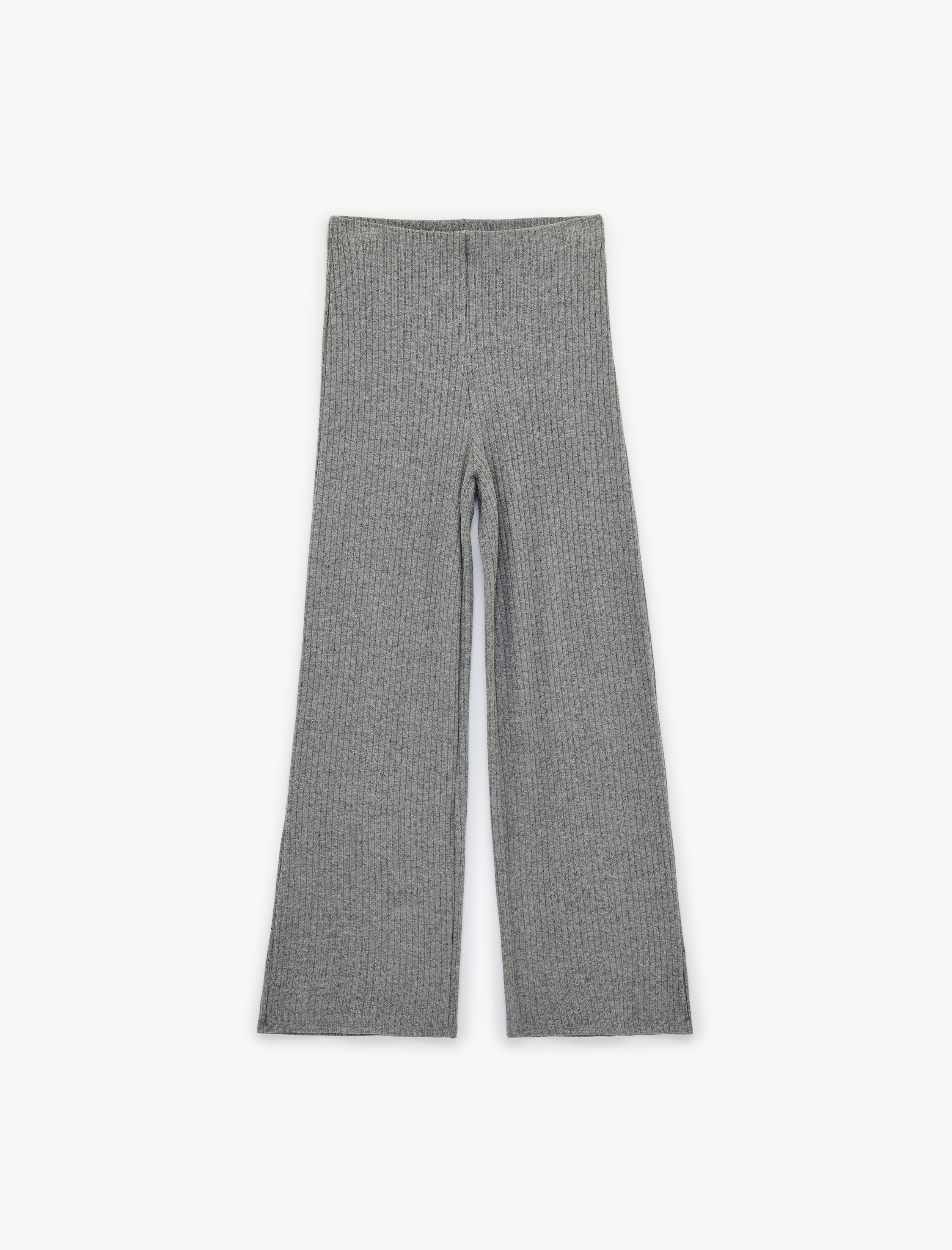   Yüksek Bel Ribanalı Geniş Paça Eşofman Altı