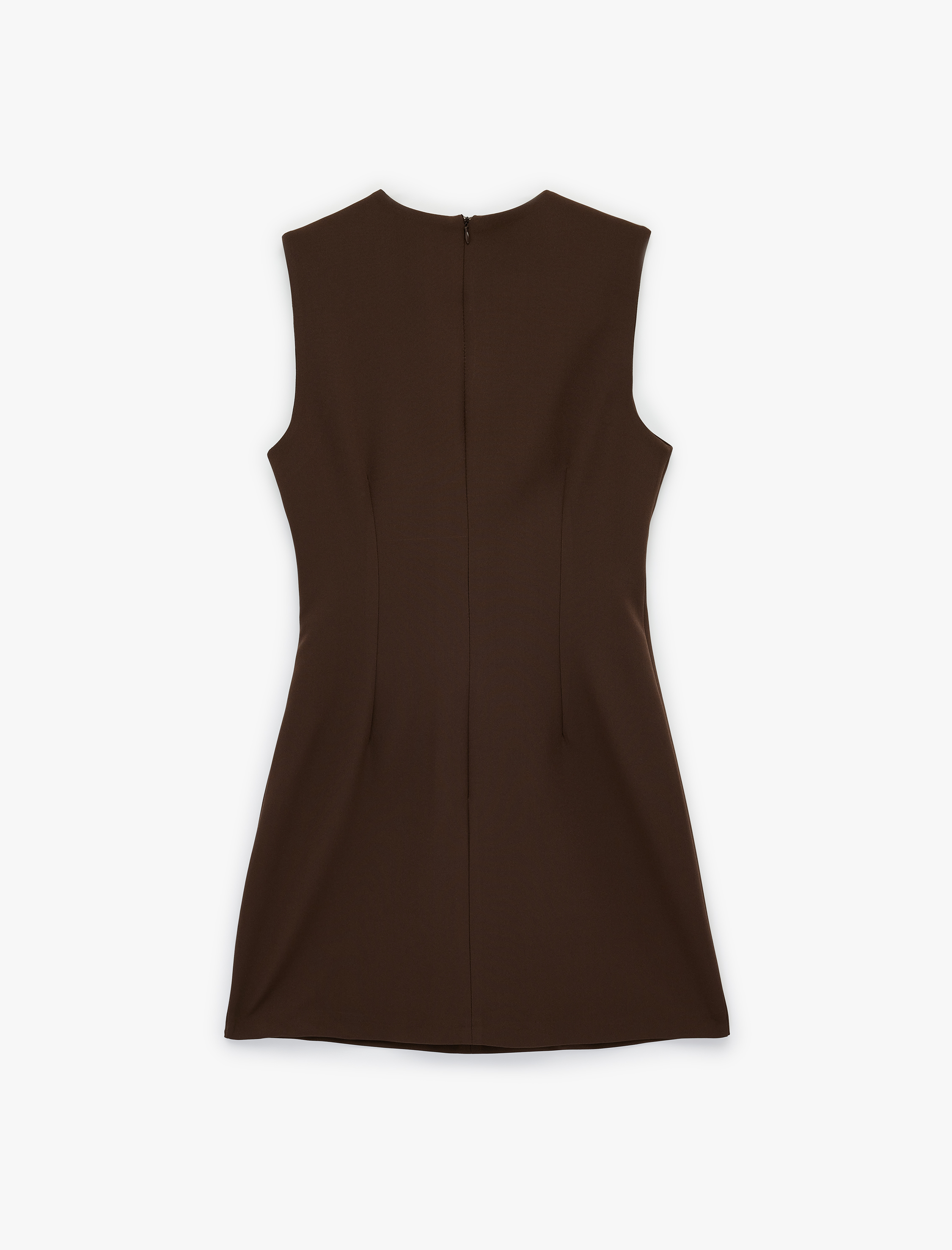   Kolsuz Bisiklet Yaka A Kesim Mini Elbise