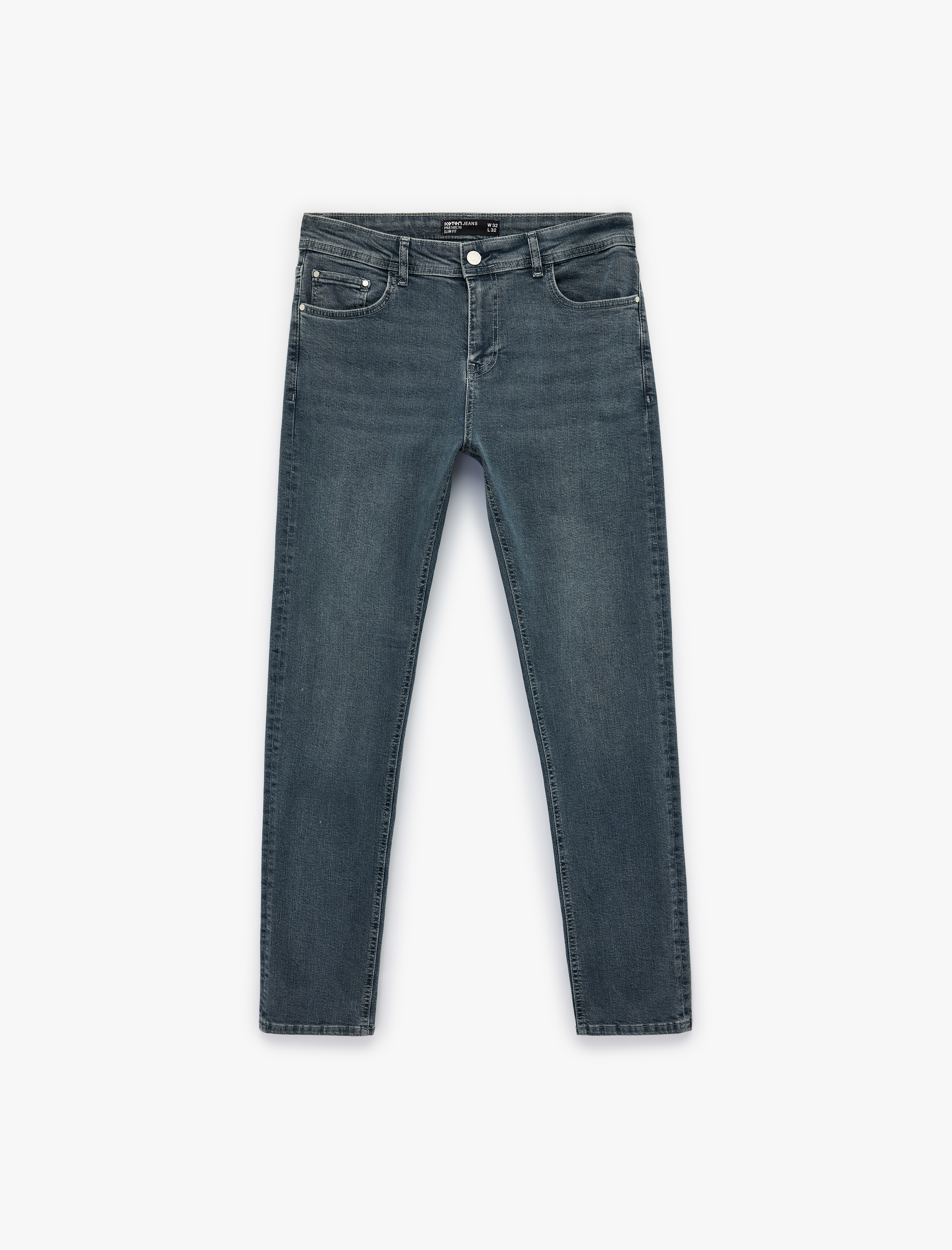   Normal Bel Cepli Pamuklu Slim Fit Jean Pantolon - Brad Jean