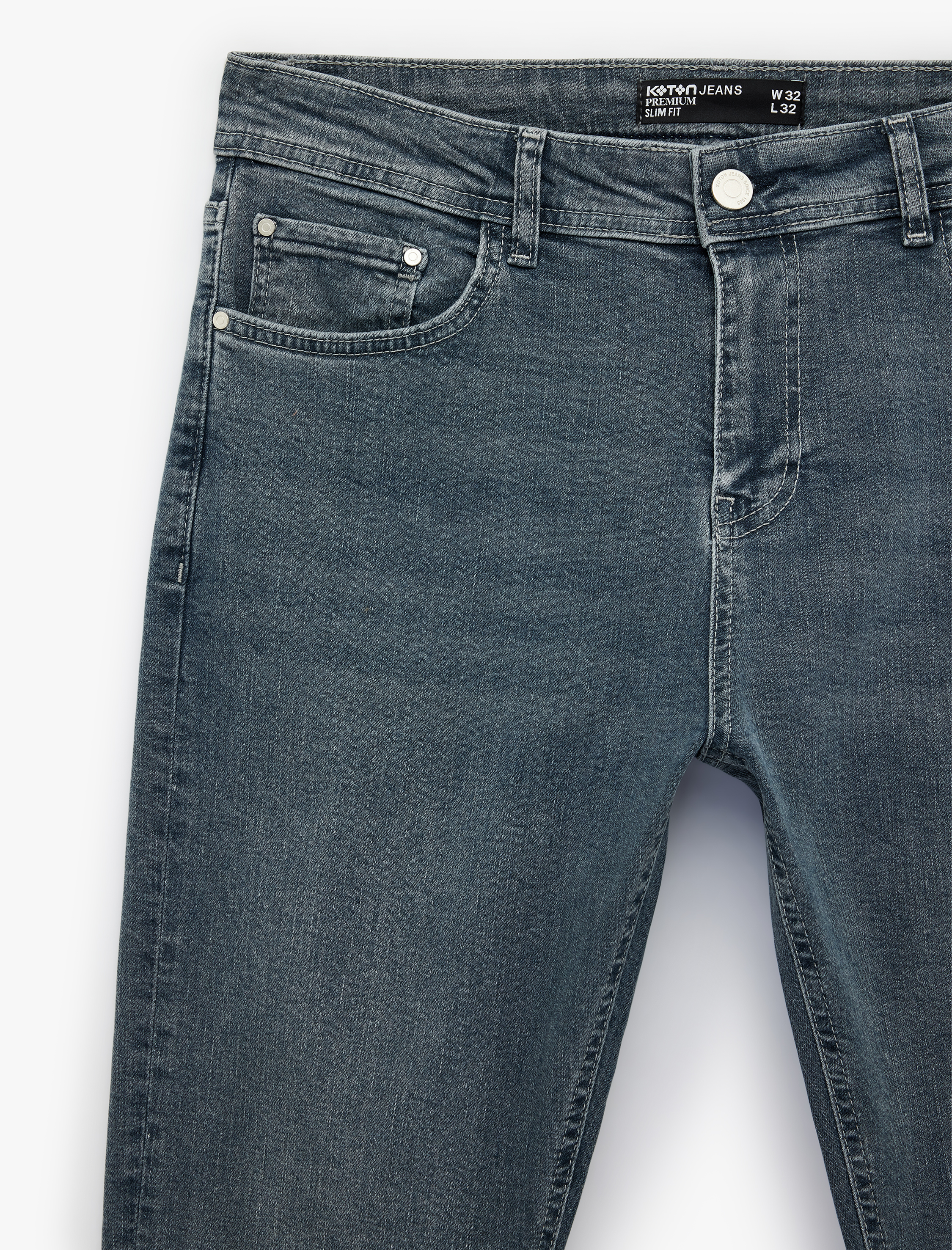   Normal Bel Cepli Pamuklu Slim Fit Jean Pantolon - Brad Jean