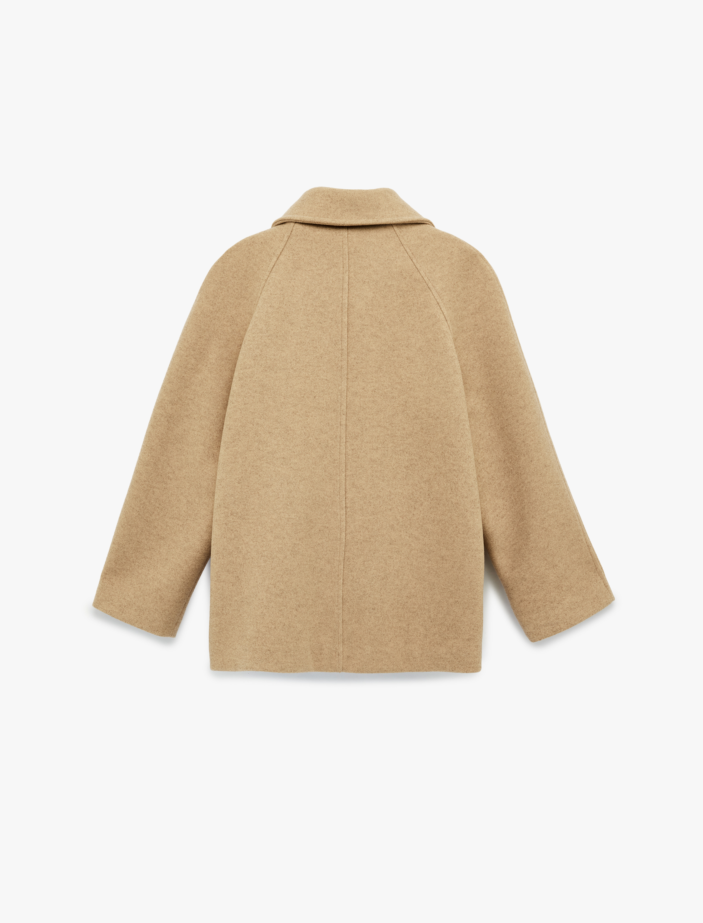   Cepli Düğmeli Uzun Kollu Kısa Kaşe Kaban