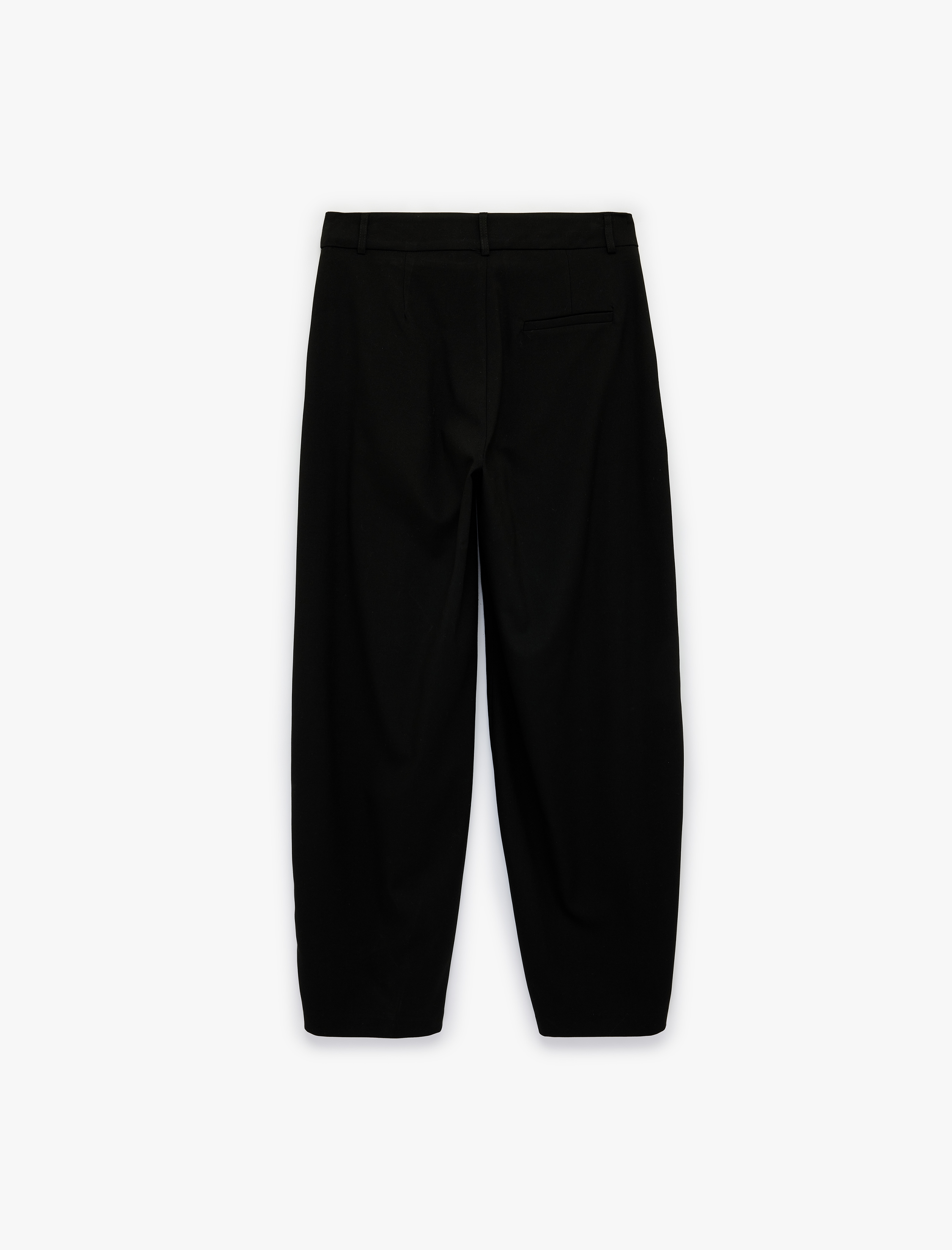   Asimetrik Düğmeli Düz Paça Cep Detaylı Viskon Karışımlı Pantolon