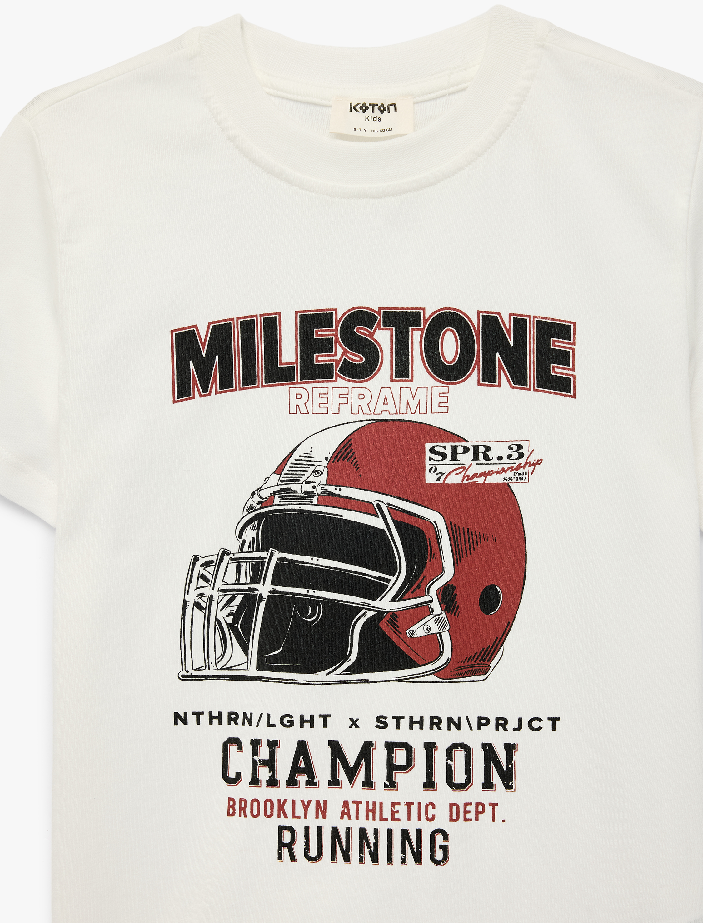  Erkek Çocuk Baskılı Kısa Kollu Bisiklet Yaka Pamuklu Tişört