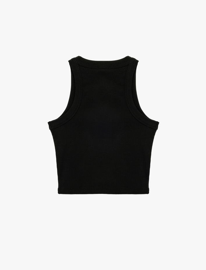  Slim Fit Kolsuz Halter Yaka Bluz