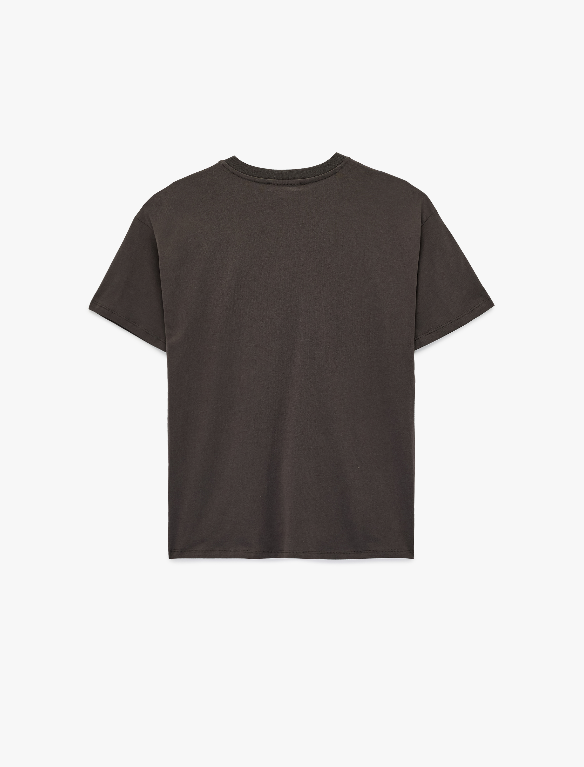   Oversize Kısa Kollu Bisiklet Yaka Ayıcık Baskılı Tişört