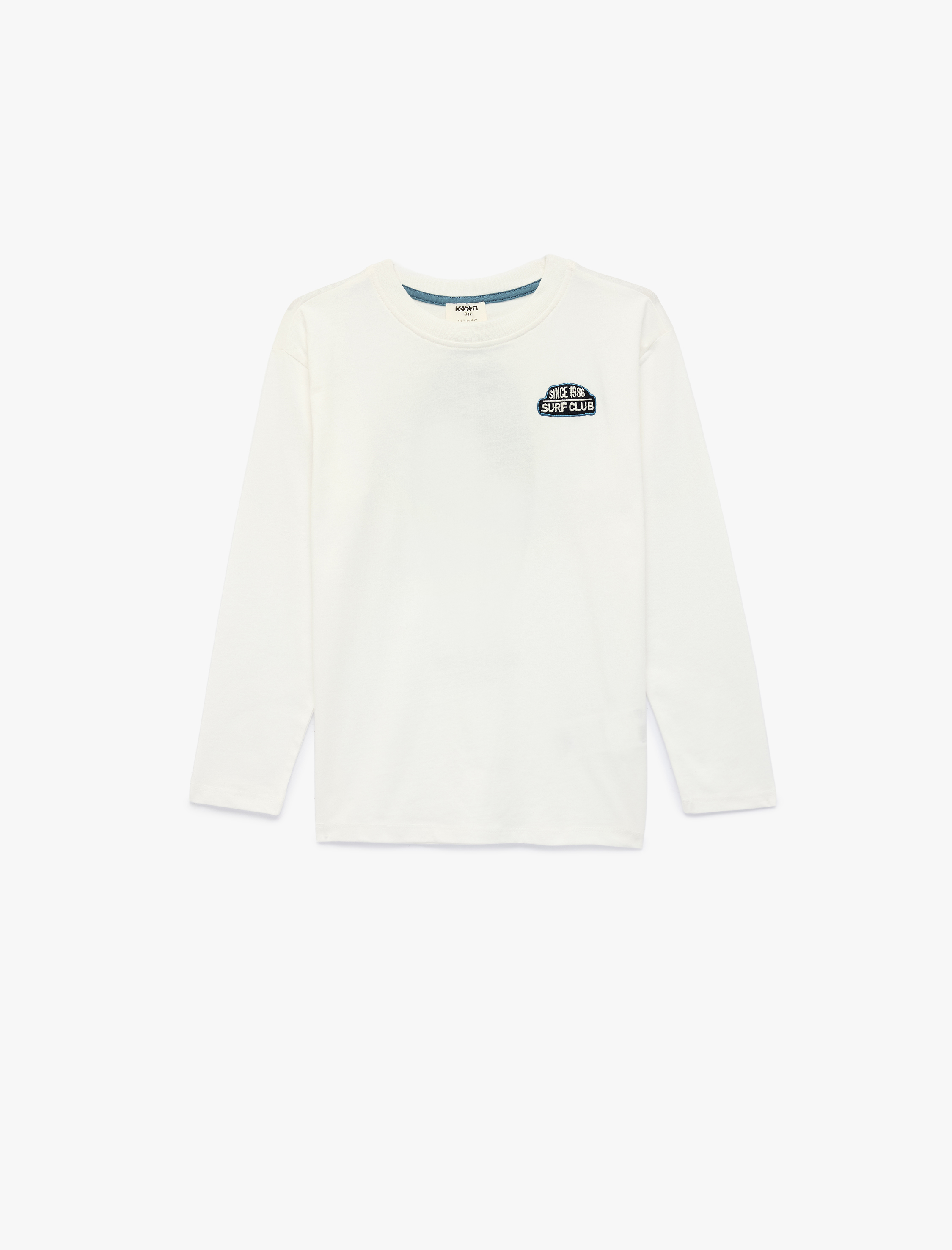  Erkek Çocuk Pamuklu Baskılı Bisiklet Yaka Uzun Kollu Tişört