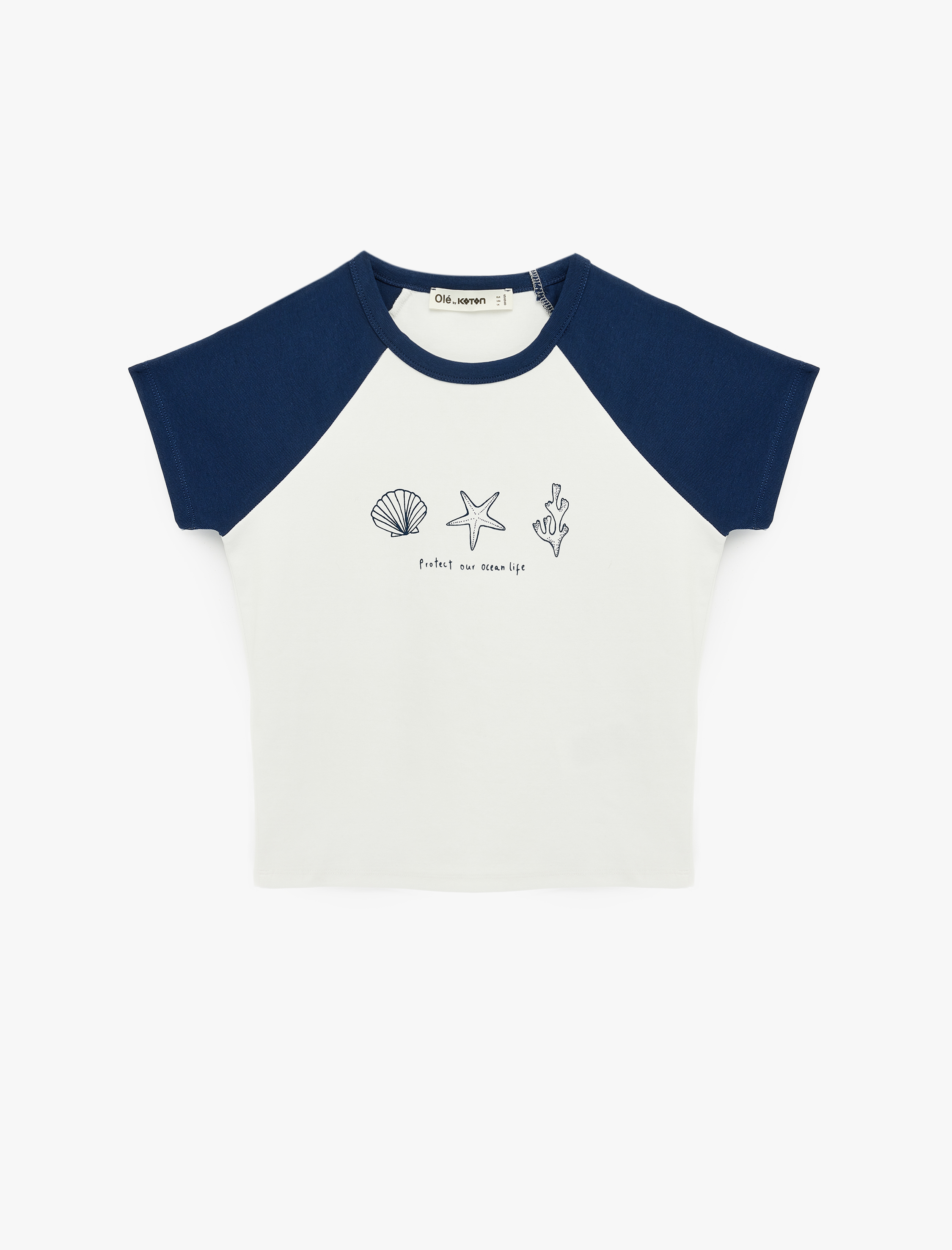   Kısa Kollu Bisiklet Yaka Pamuklu Slim Fit Baskılı Tişört