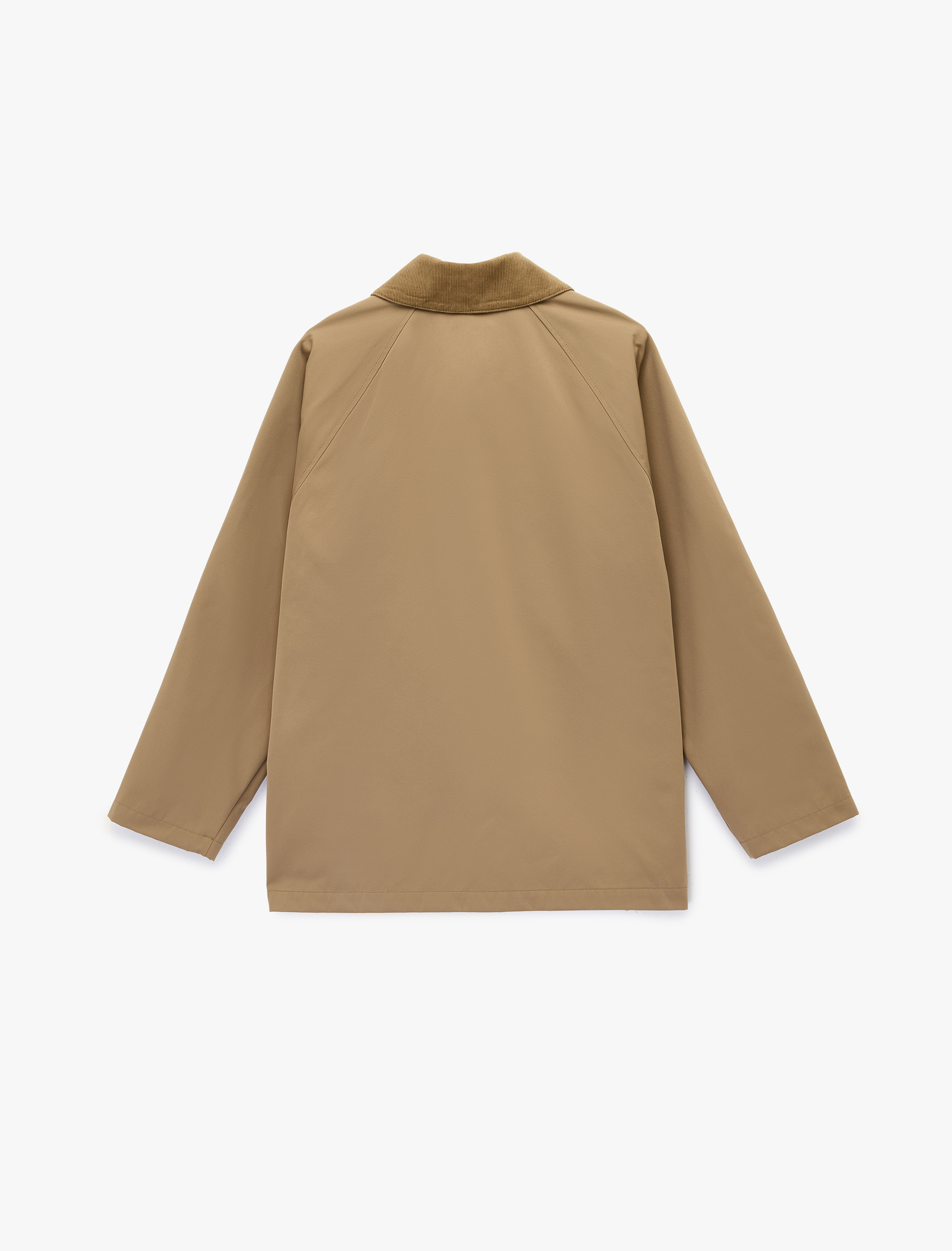   Düğmeli Cepli Kadife Yaka Detaylı Uzun Kollu Gabardin Barn Ceket