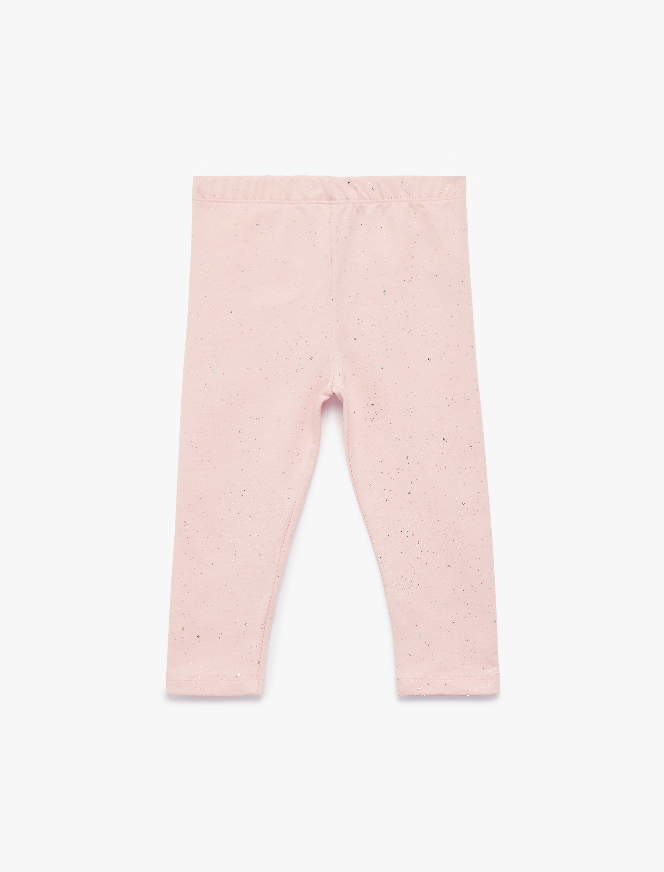  Kız Bebek Beli Lastikli Pamuklu Sim Detaylı Uzun Tayt