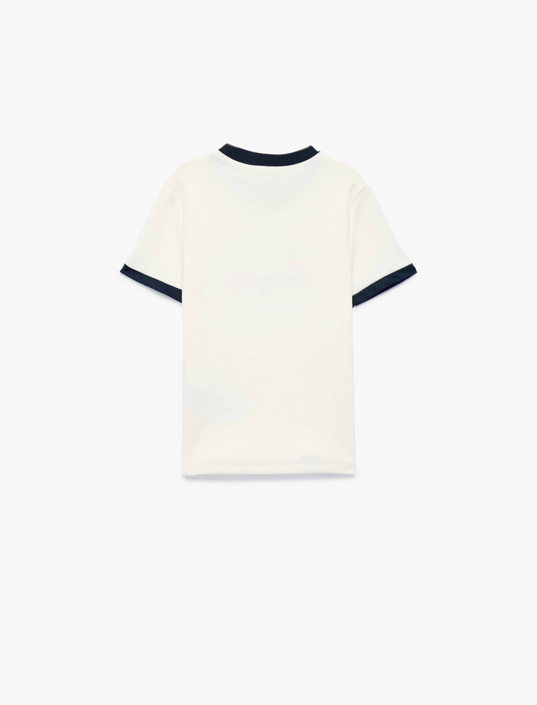  Kız Çocuk Pamuklu Kısa Kollu Bisiklet Yaka Baskılı Tişört