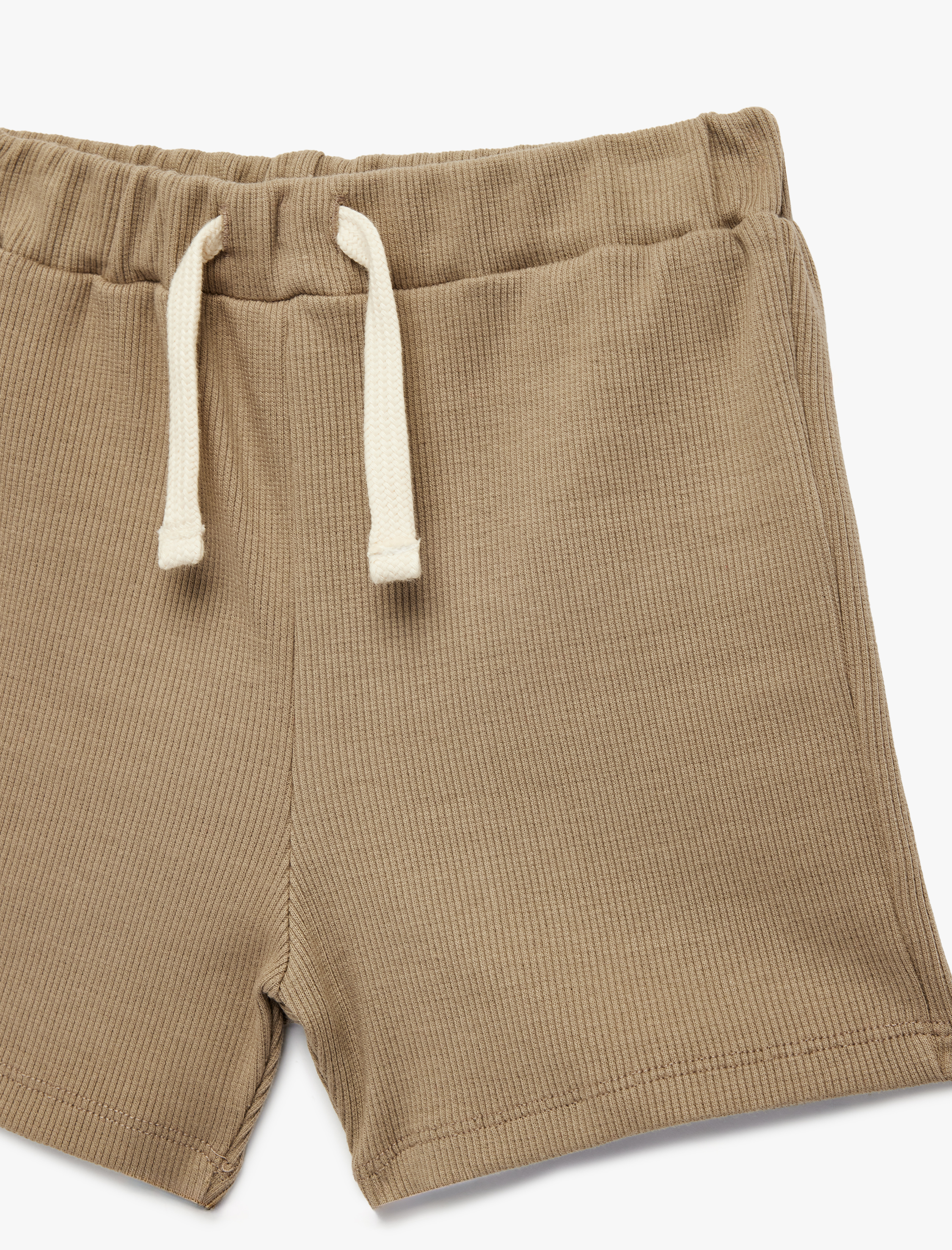  Erkek Bebek Pamuklu Beli Bağcıklı Ribanalı Basic Şort