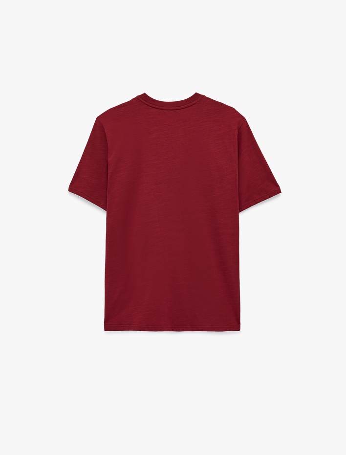  Regular Fit Kısa Kollu Bisiklet Yaka Pamuklu Baskılı Tişört