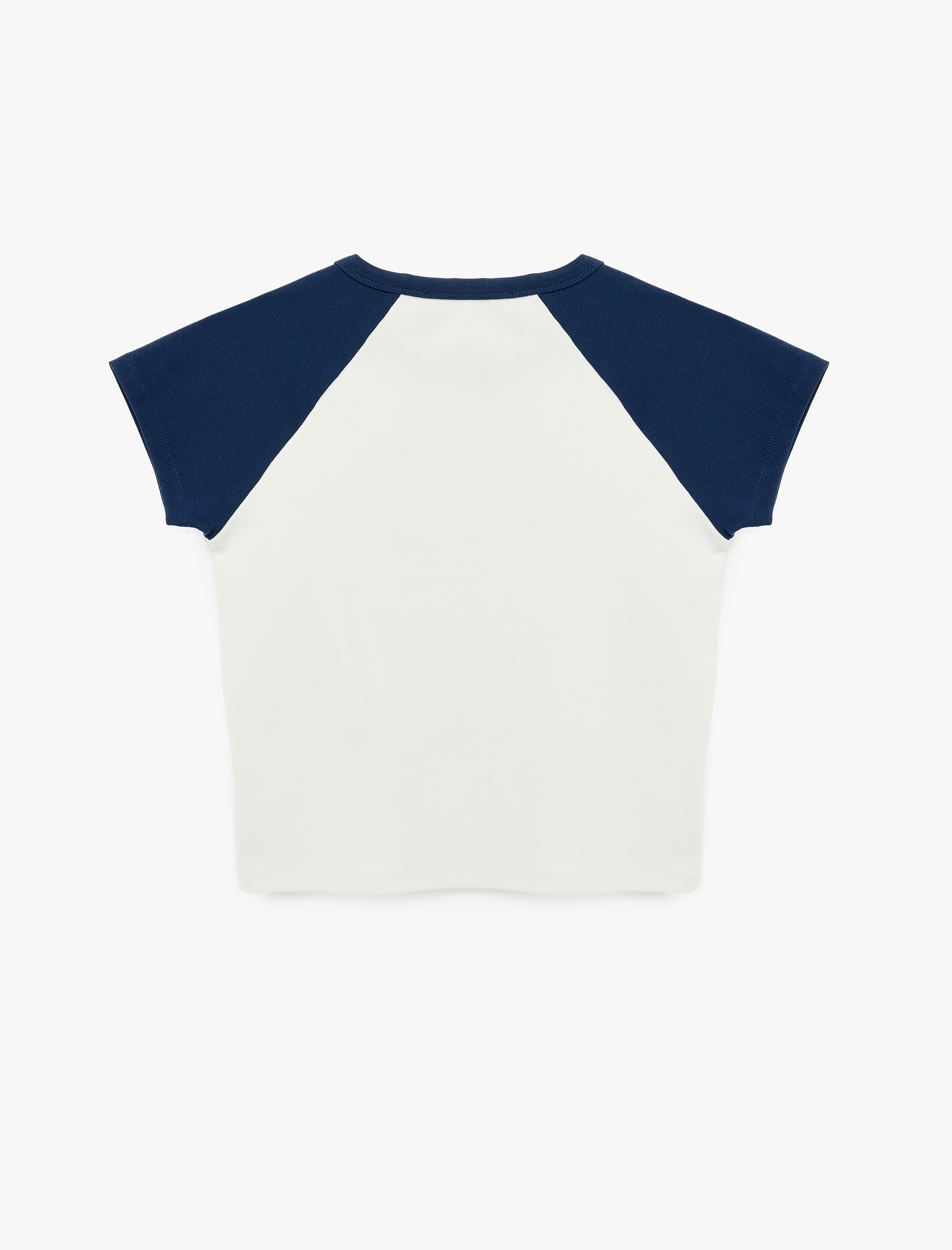   Baskılı Kısa Kollu Bisiklet Yaka Pamuklu Tişört