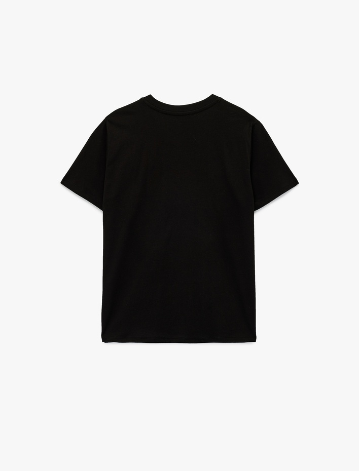  Regular Fit Pamuklu Kısa Kollu Kalpli Tişört