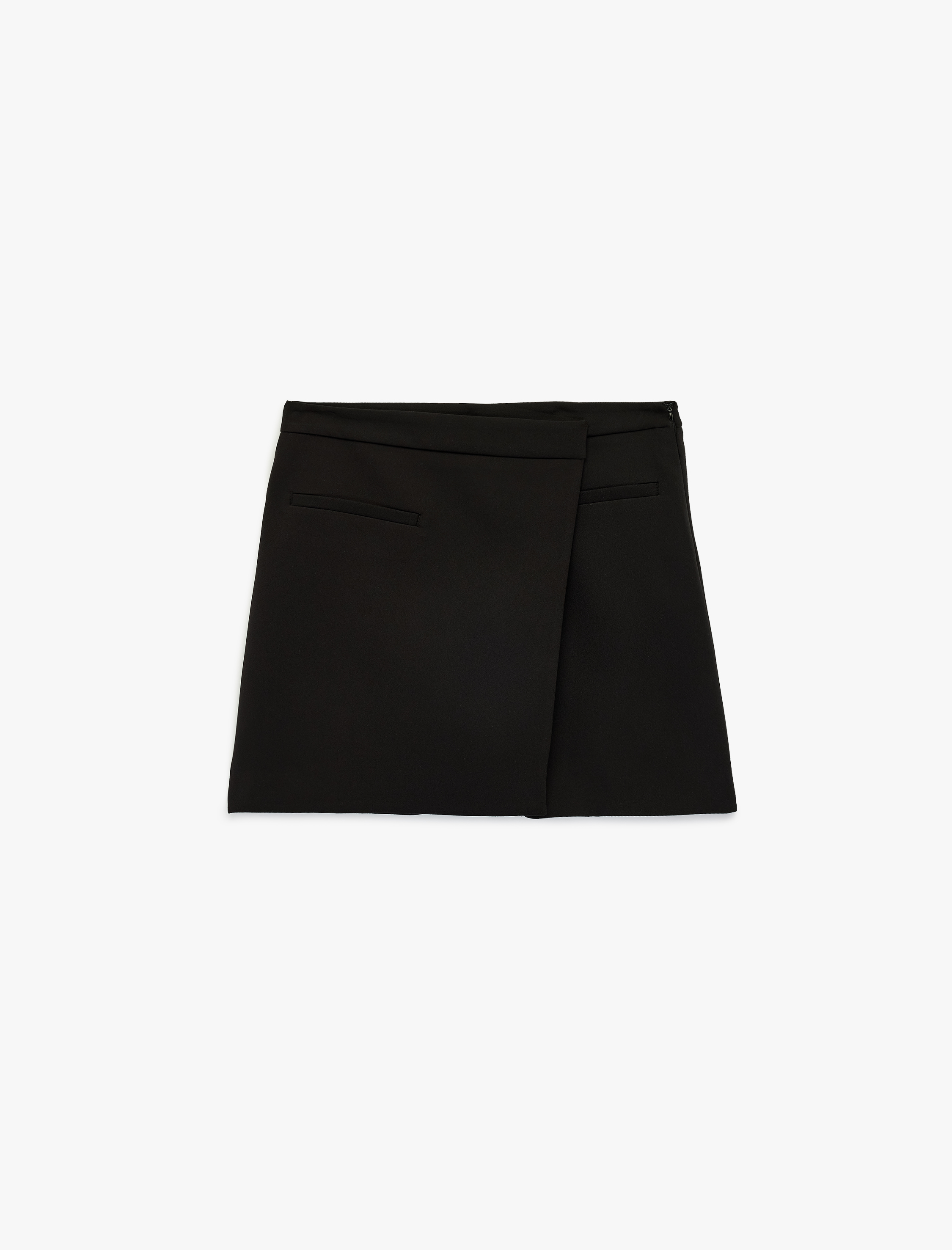   Regular Fit Kruvaze Mini Şort Etek