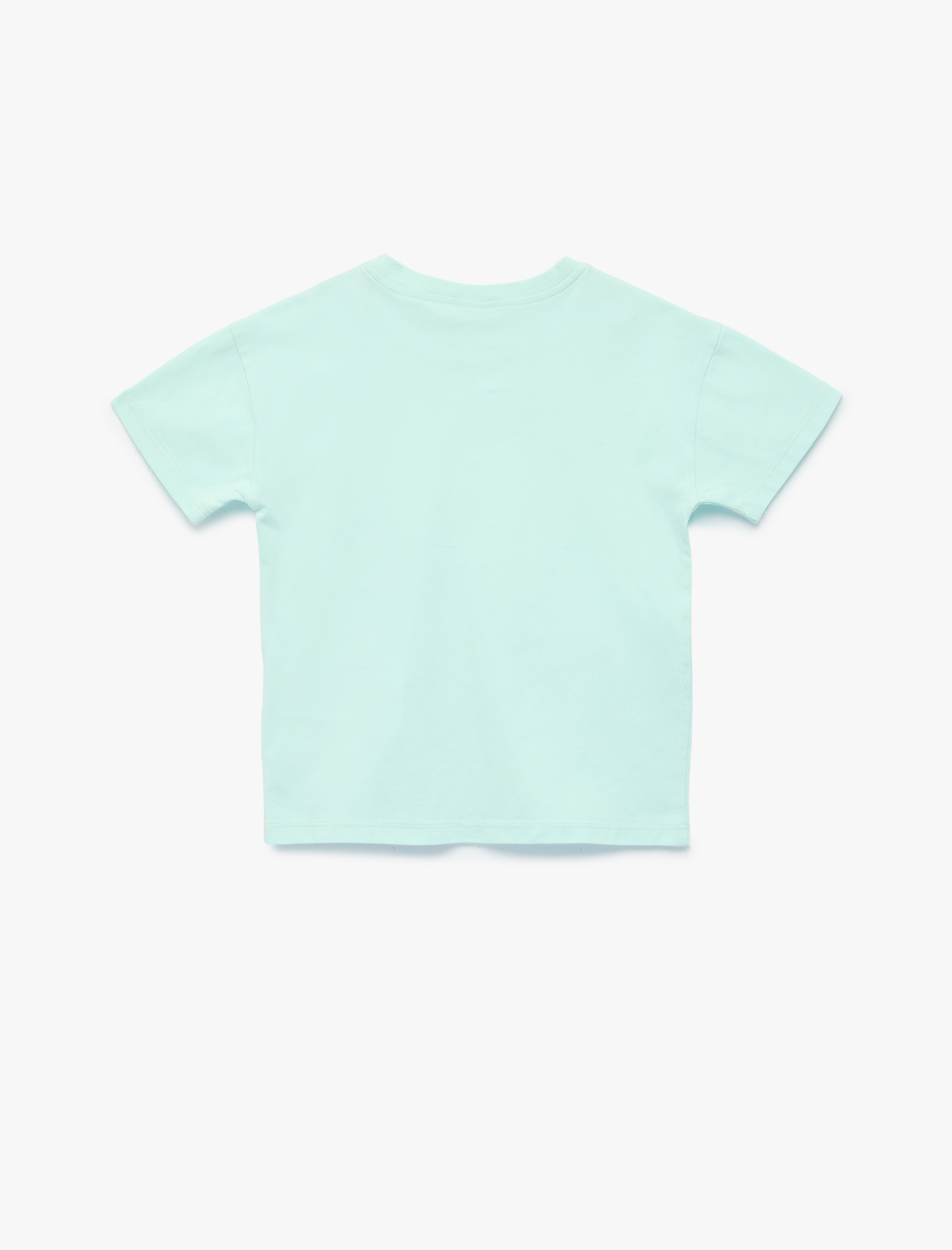  Erkek Bebek Pamuklu Dinozor Baskılı Kısa Kollu Bisiklet Yaka Oversize  Tişört