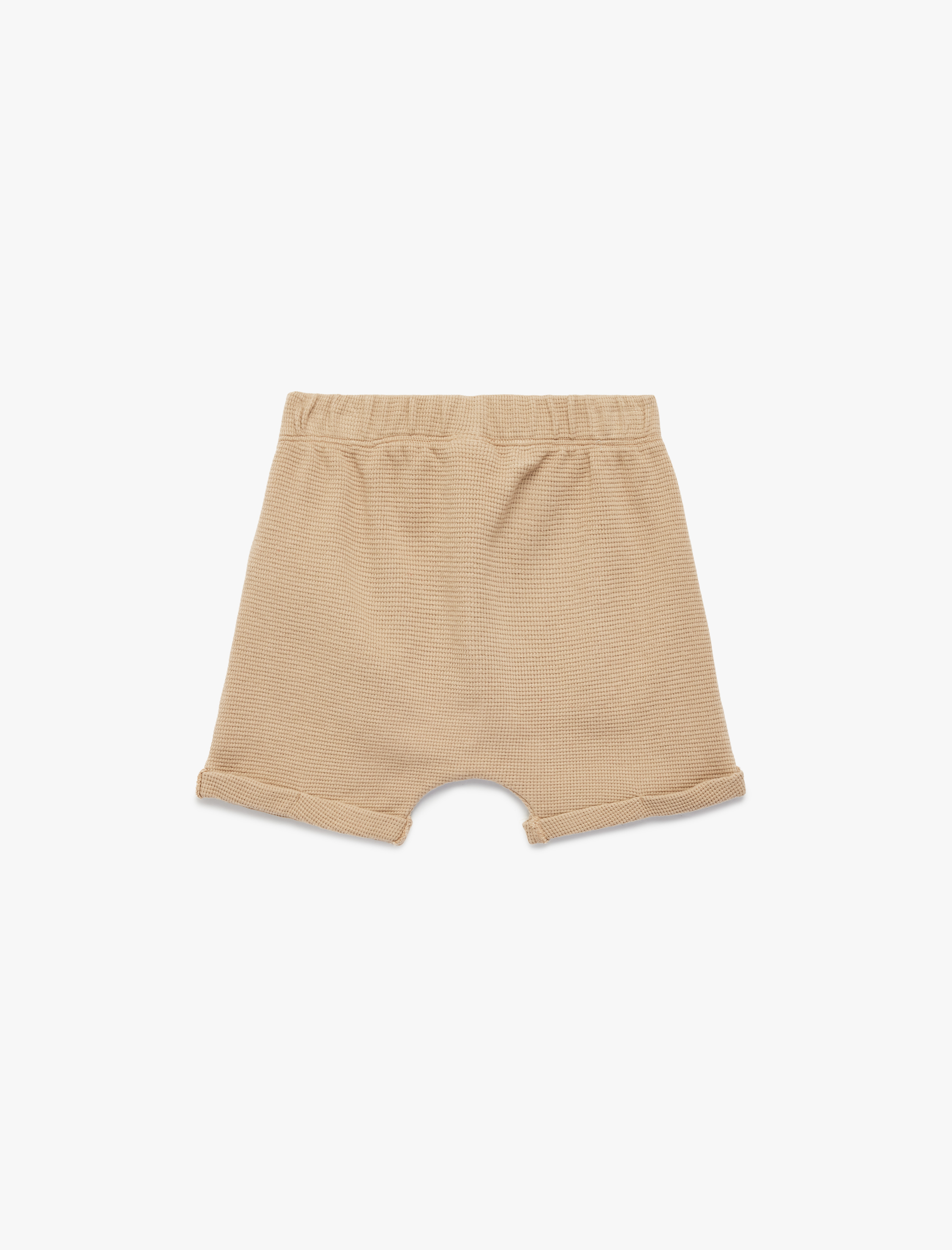  Erkek Bebek Pamuklu Düğme Detaylı Beli Lastikli  Şort