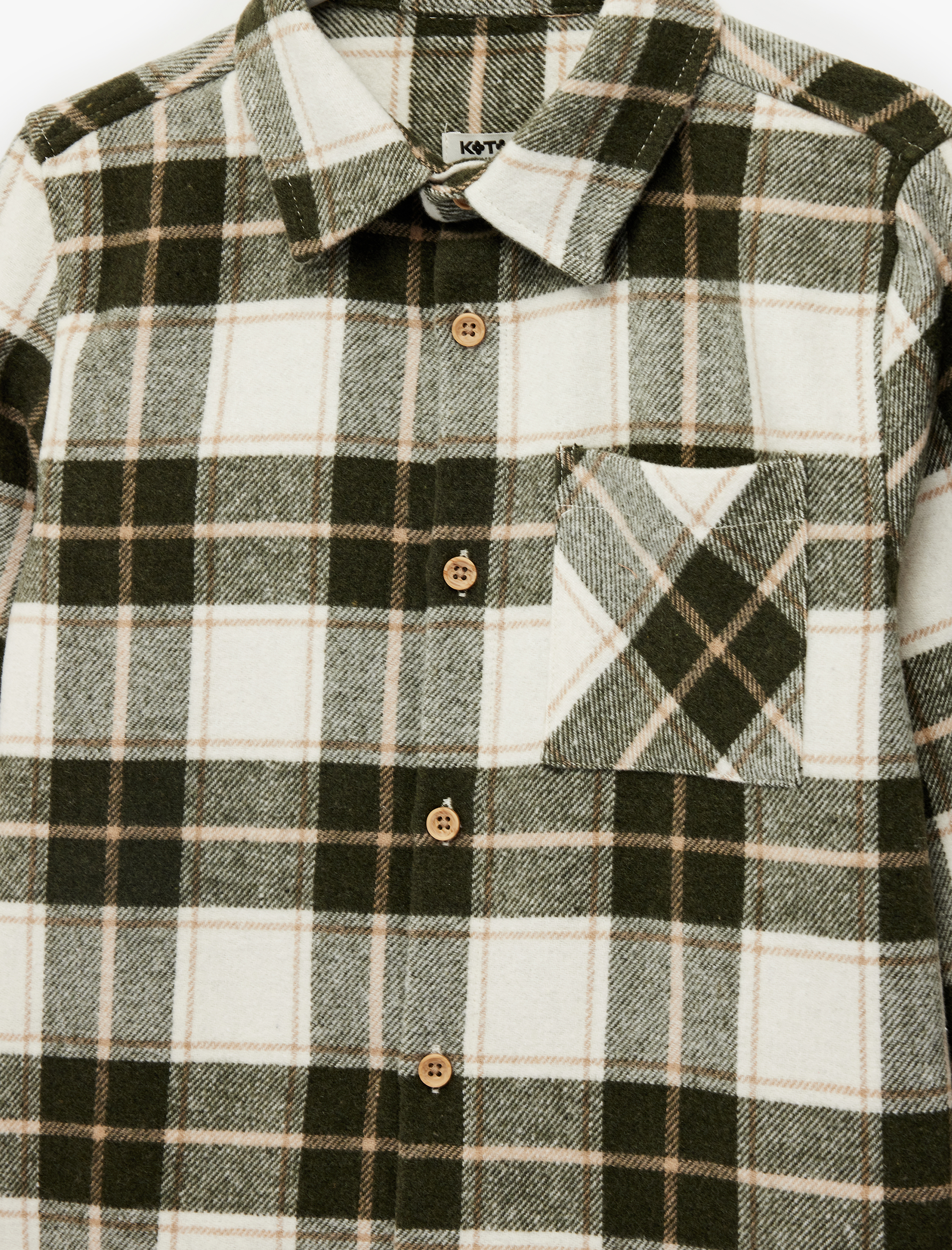  Erkek Çocuk Uzun Kollu Cep Detaylı Ekoseli Oduncu Gömlek