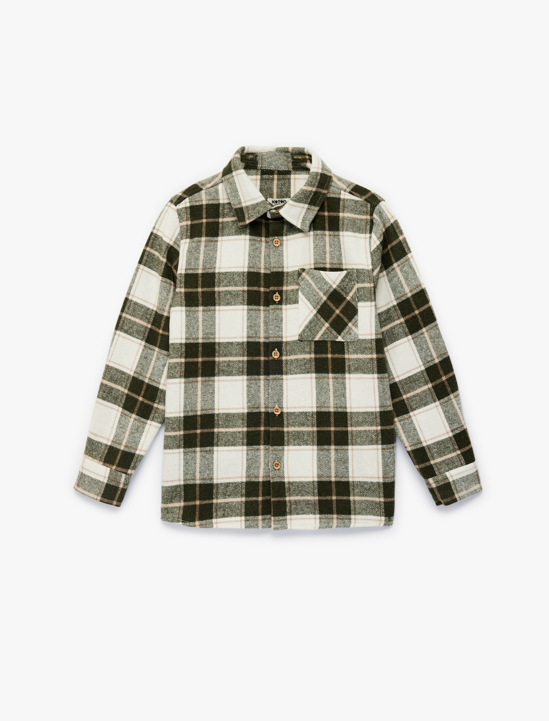  Erkek Çocuk Uzun Kollu Cep Detaylı Ekoseli Oduncu Gömlek