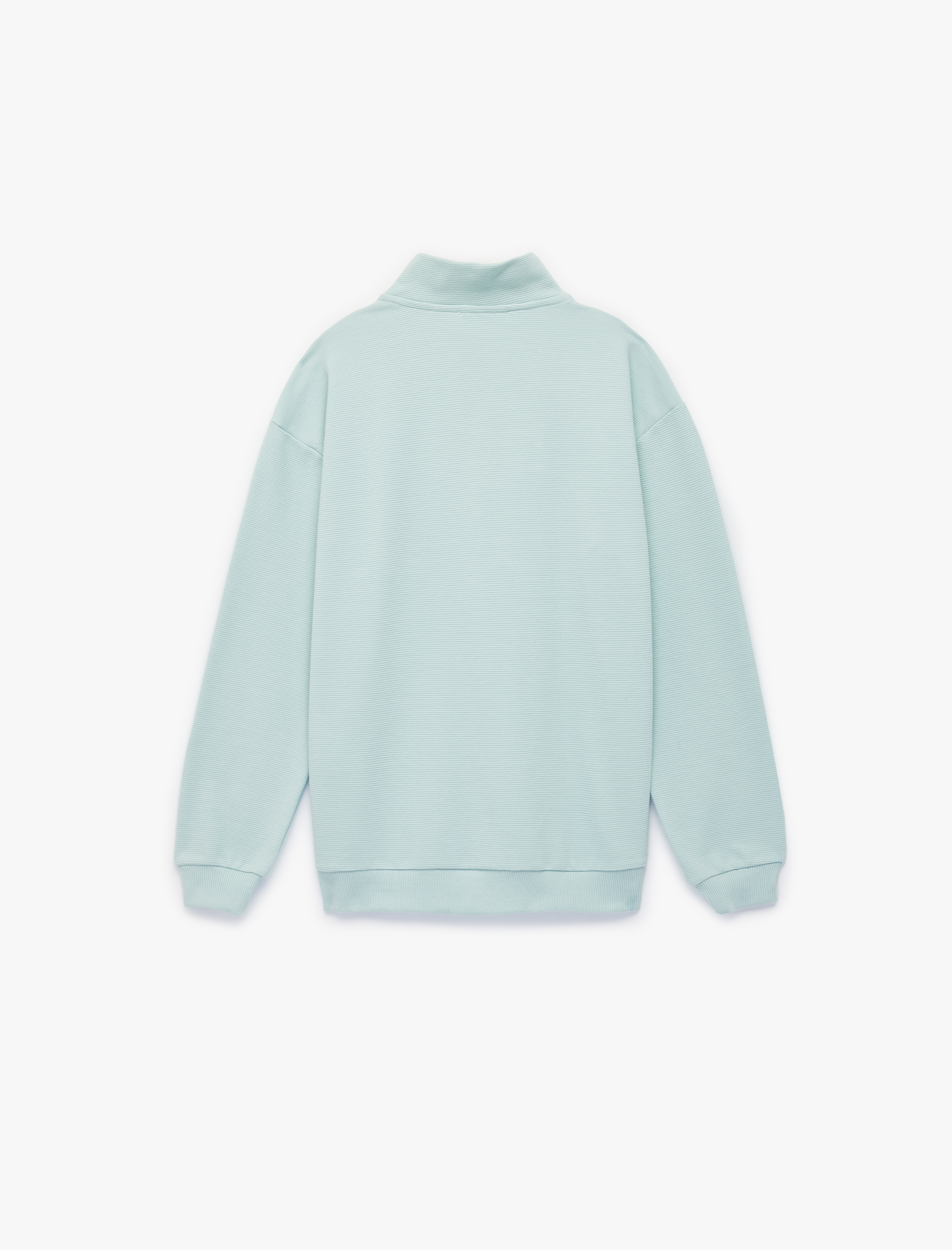  Erkek Çocuk Uzun Kollu Yarım Fermuarlı Dik Yaka Sweatshirt