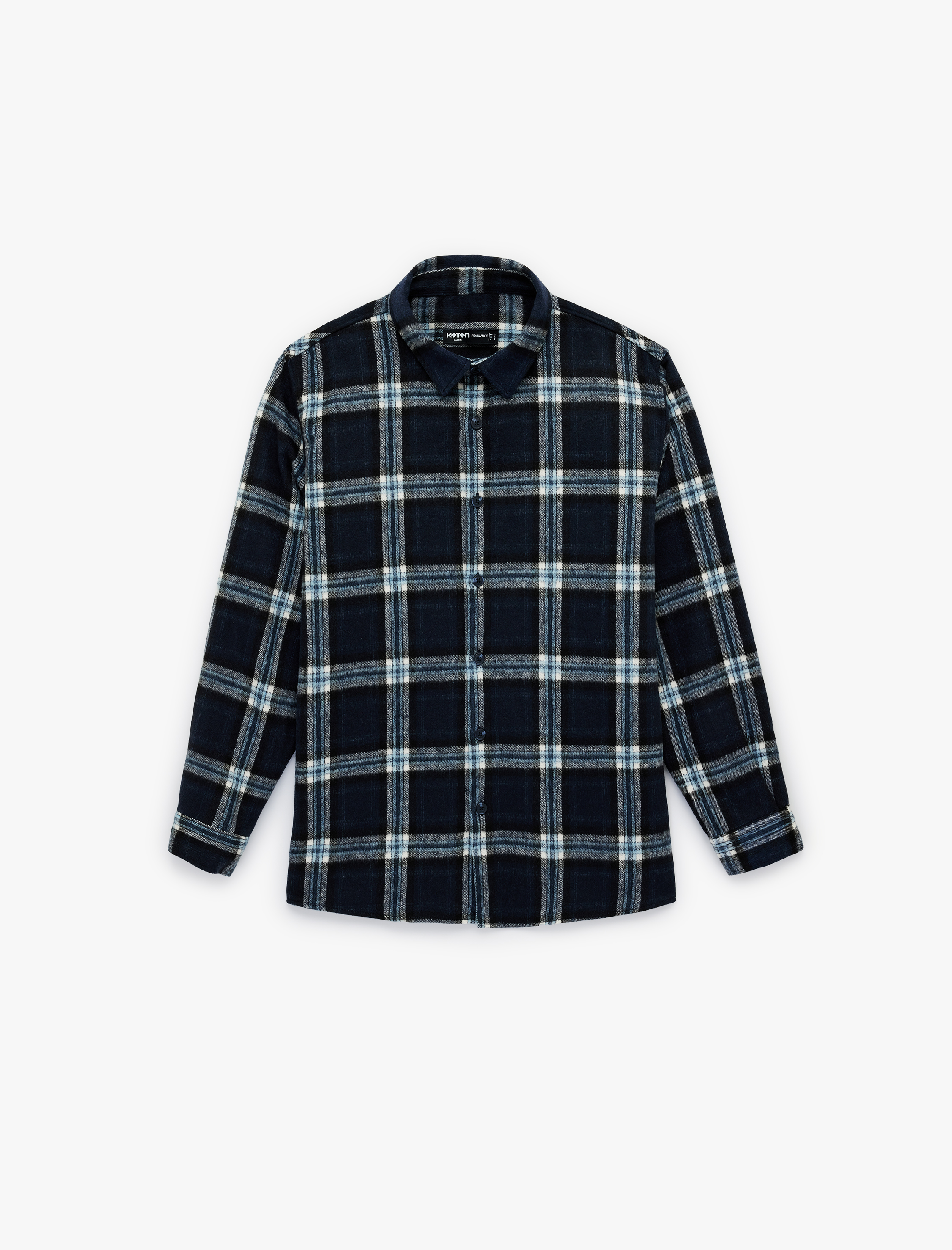   Regular Fit Klasik Yaka Uzun Kollu Düğmeli Oduncu Gömleği