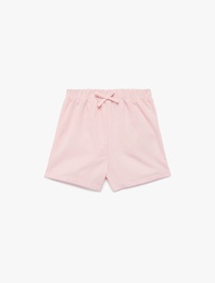 Beli Lastikli Fiyonk Detaylı Pamuklu Şort