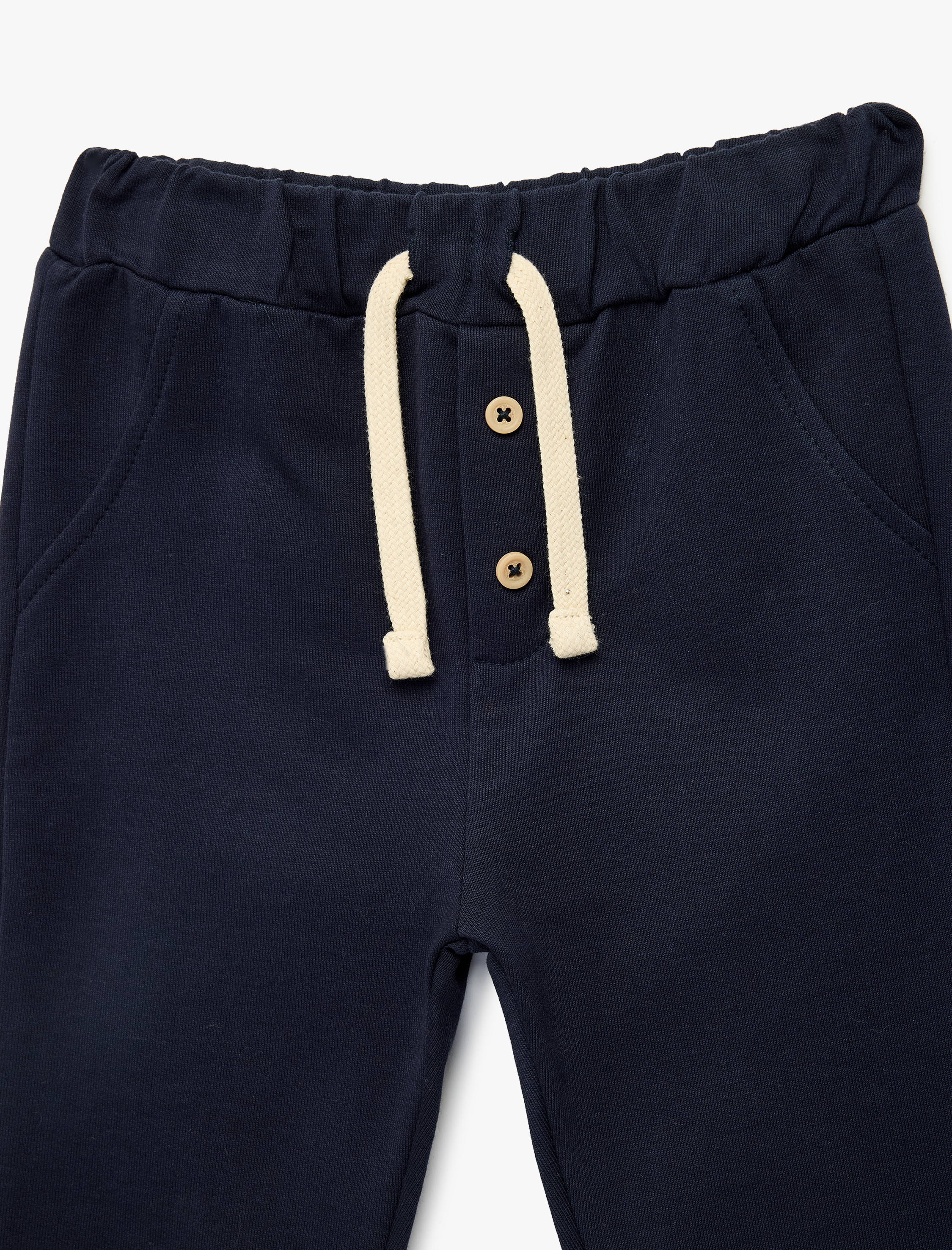  Erkek Bebek Pamuklu Katlamalı Paça Düğme Detaylı Eşofman Altı