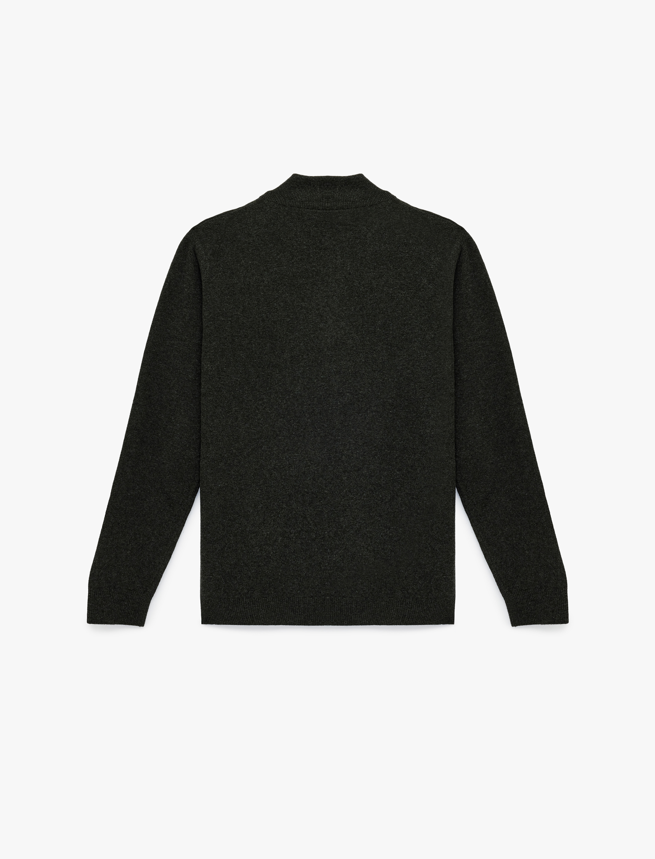   Regular Fit Uzun Kollu Basic Yarım Fermuarlı Triko Kazak