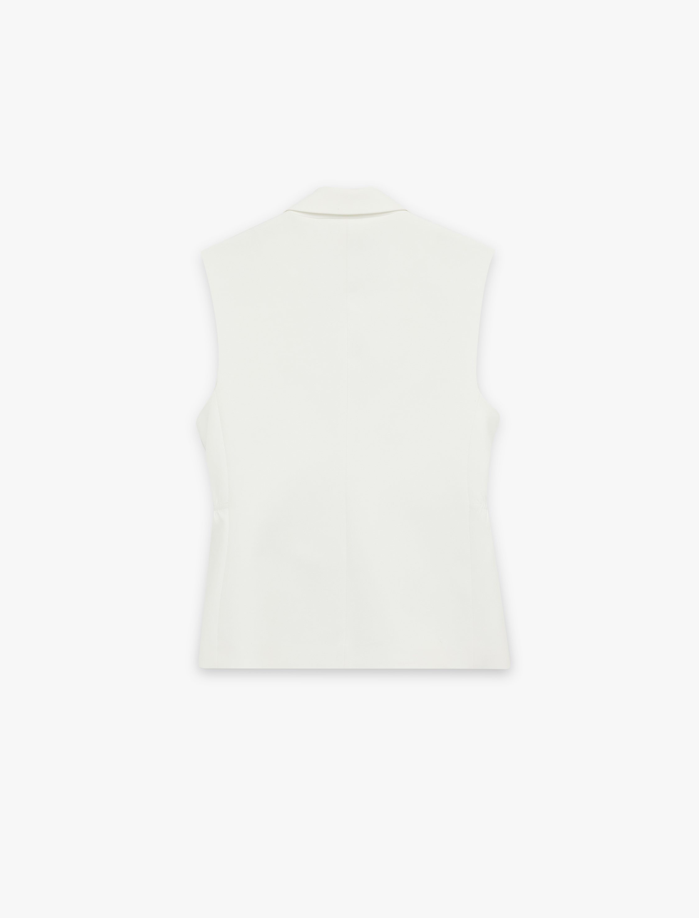   Krep Kumaş Büzgü Detaylı Uzun Blazer Yelek