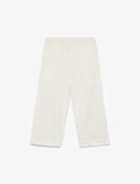 Pamuklu Beli Lastikli Geniş Paça Pantolon