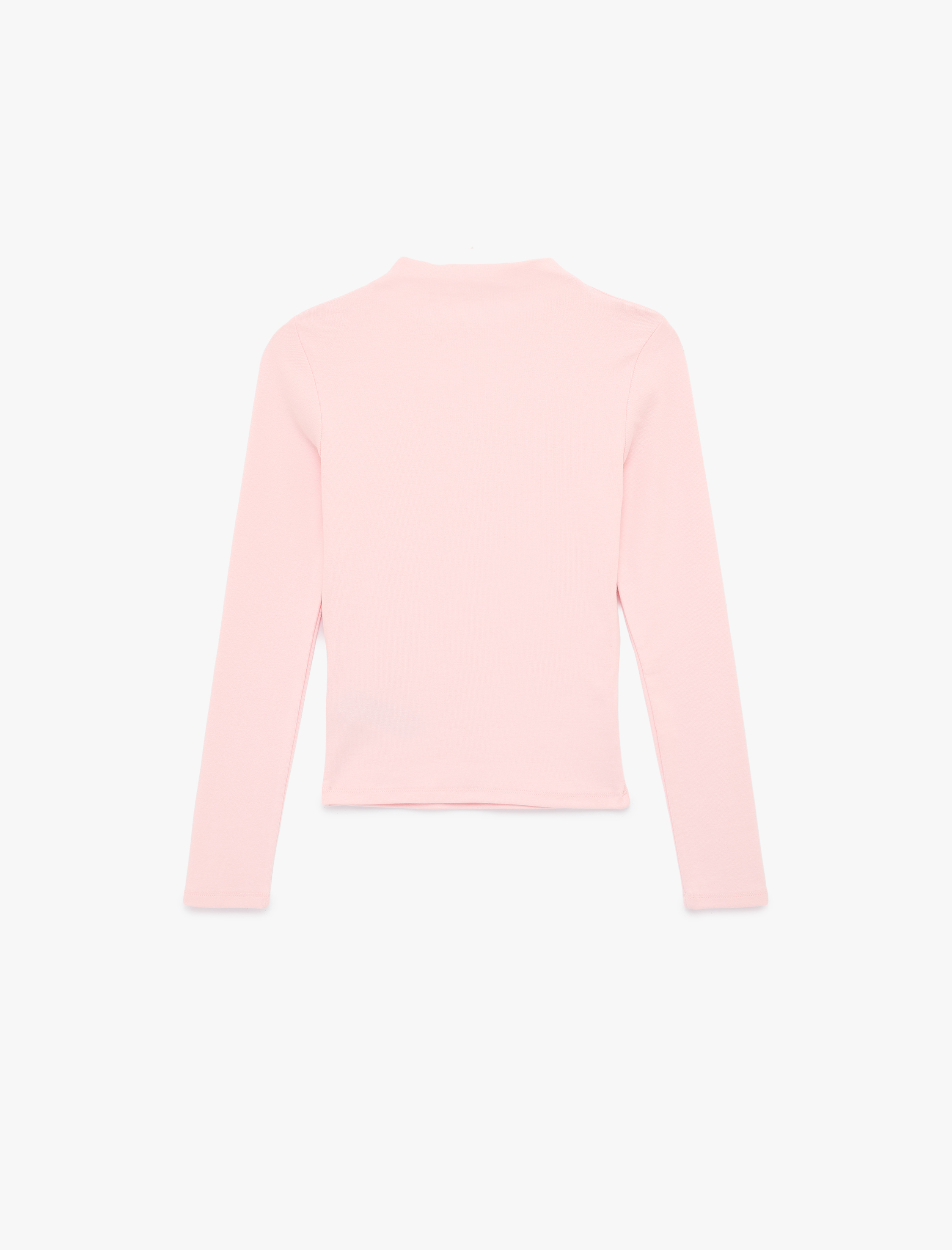   Dik Yaka Slim Fit Uzun Kollu Tişört