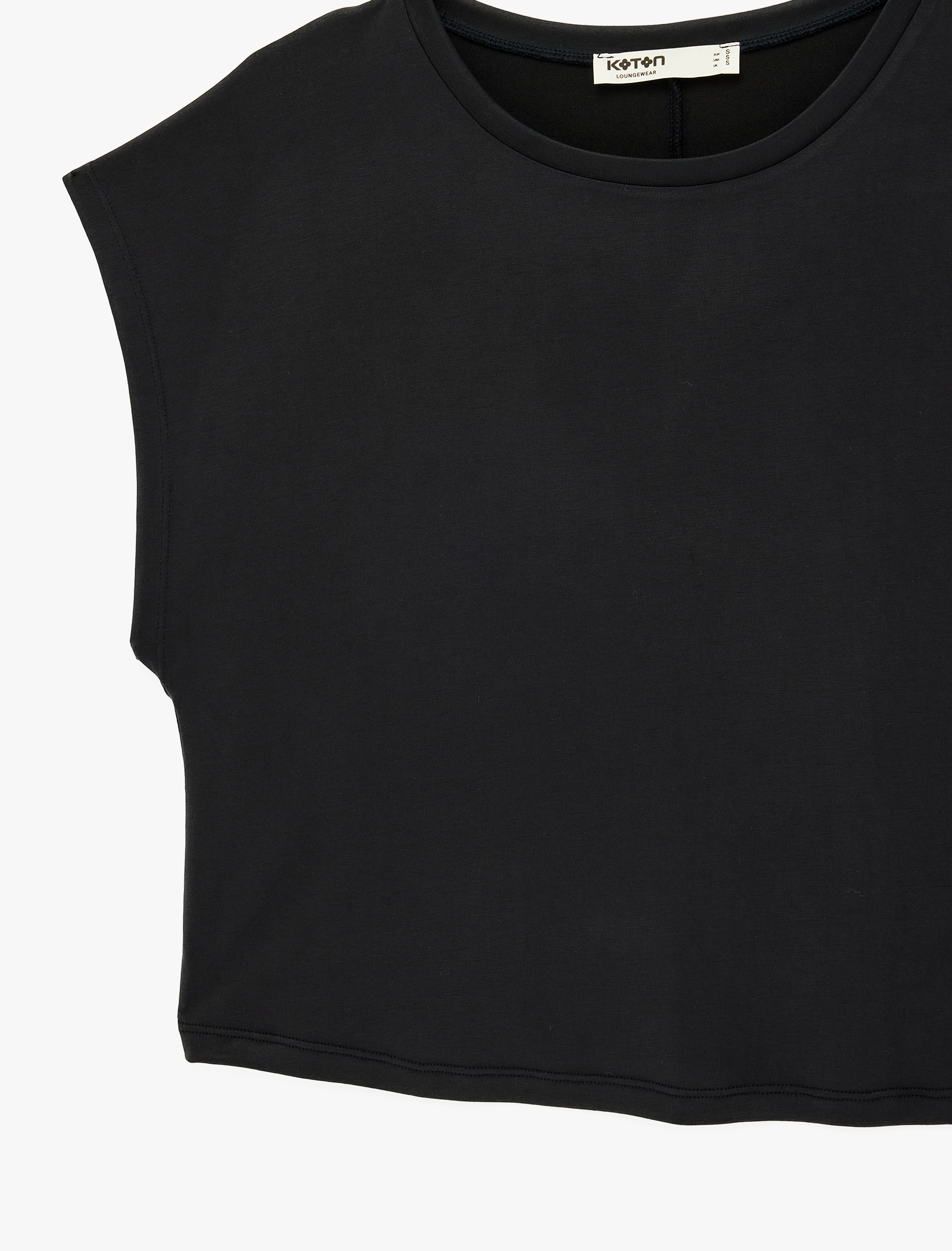   Bisiklet Yaka Modal Karışımlı Kısa Kollu Pijama Üstü