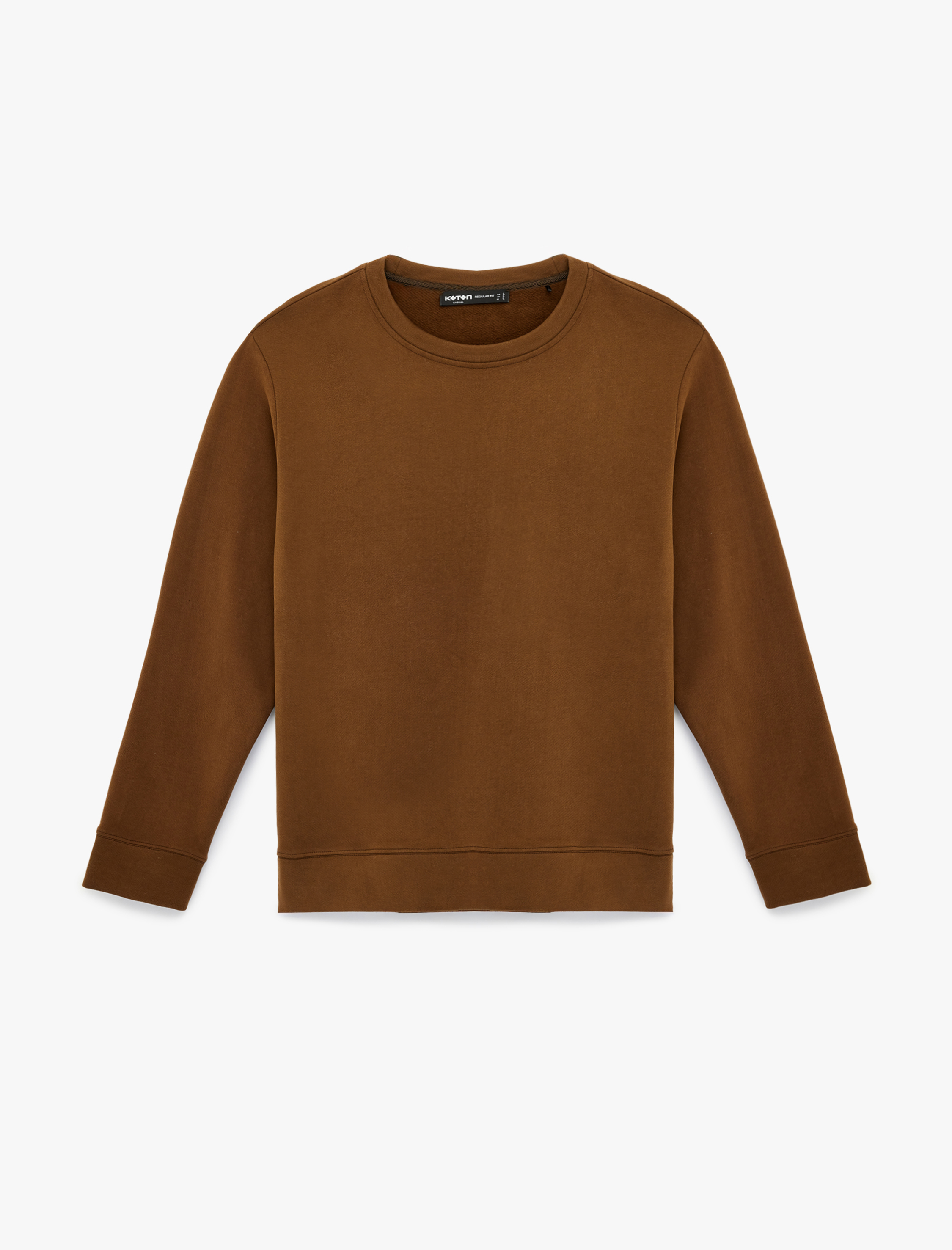   Uzun Kollu Pamuklu Basic Bisiklet Yaka Sweatshirt