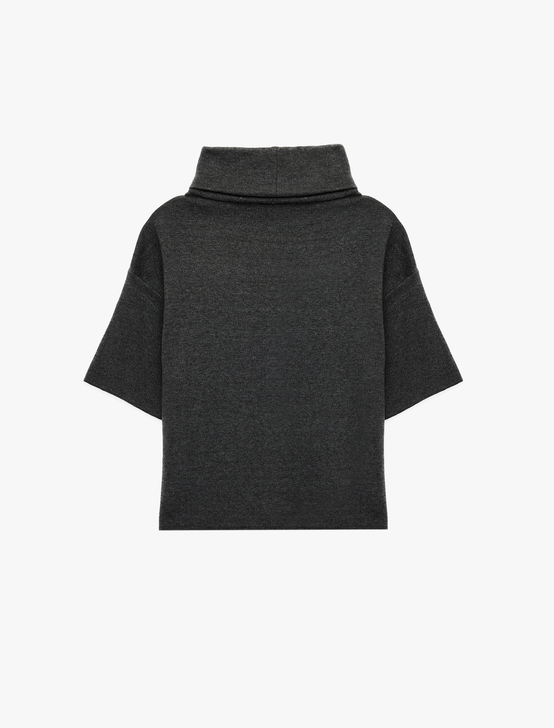   Kısa Kollu Geniş Balıkçı Yaka Triko Kazak