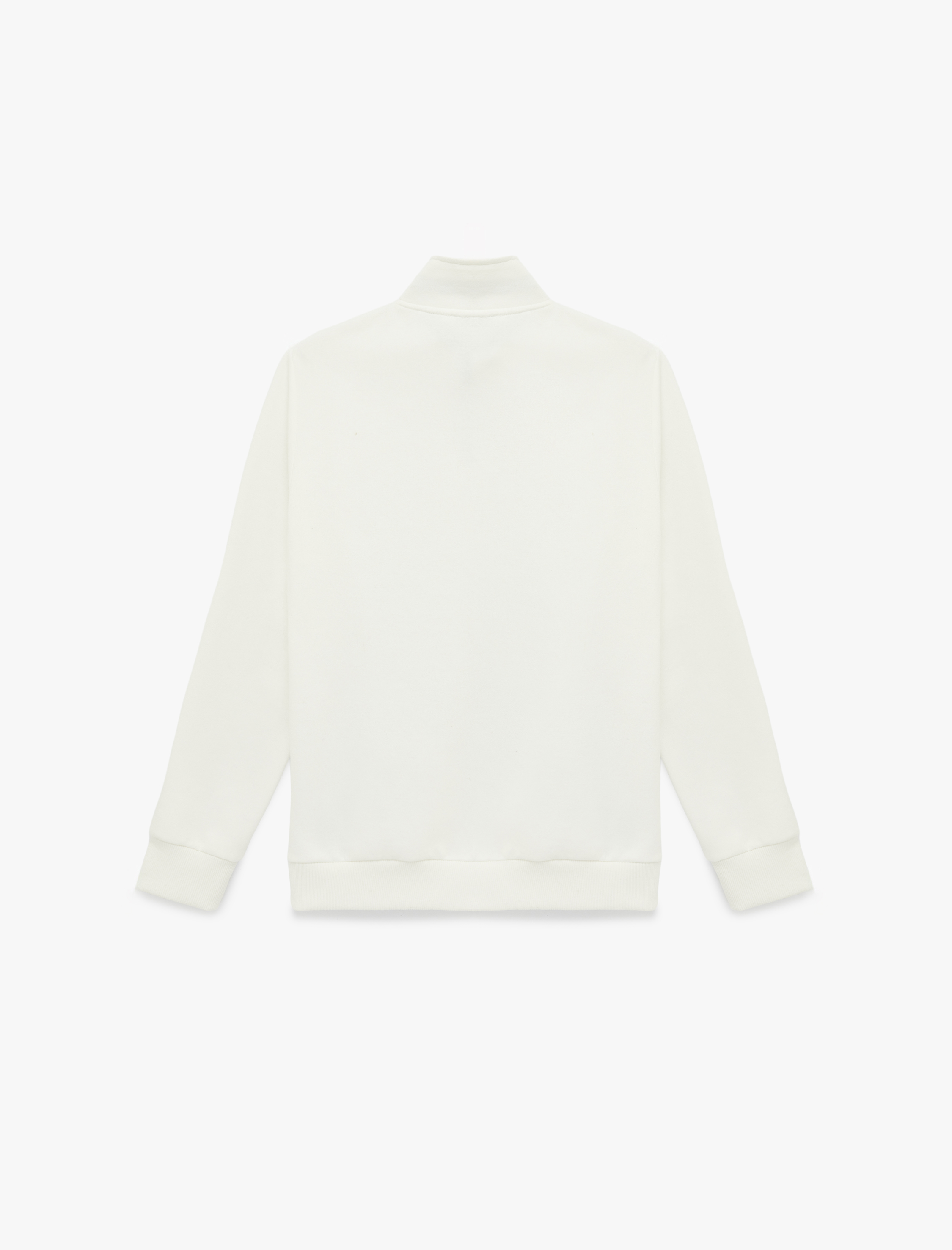   Uzun Kollu Şardonlu Basic Yarım Fermuarlı Sweatshirt