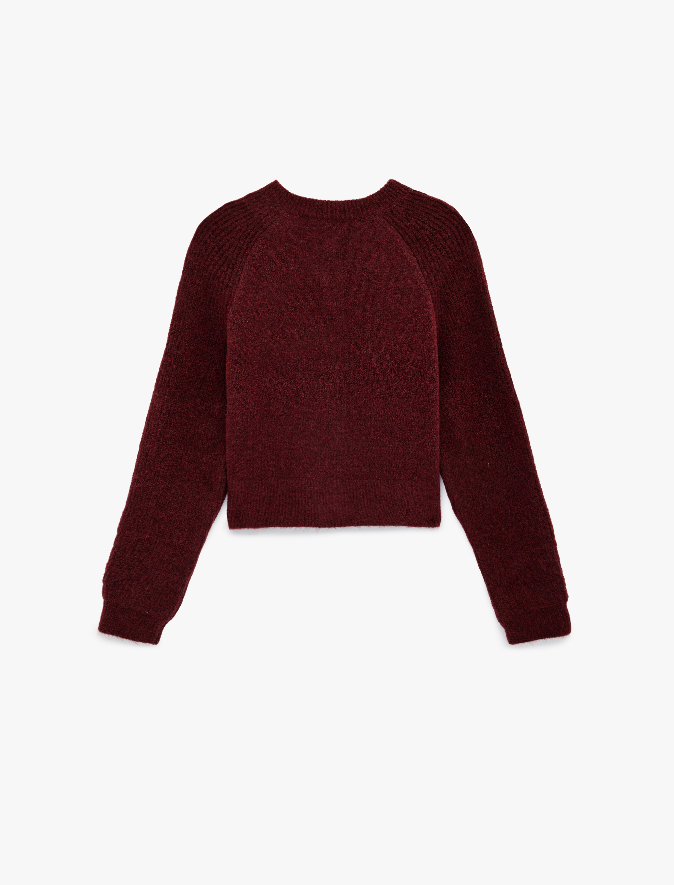   Uzun Kollu Bisiklet Yaka Düğmeli Triko Hırka