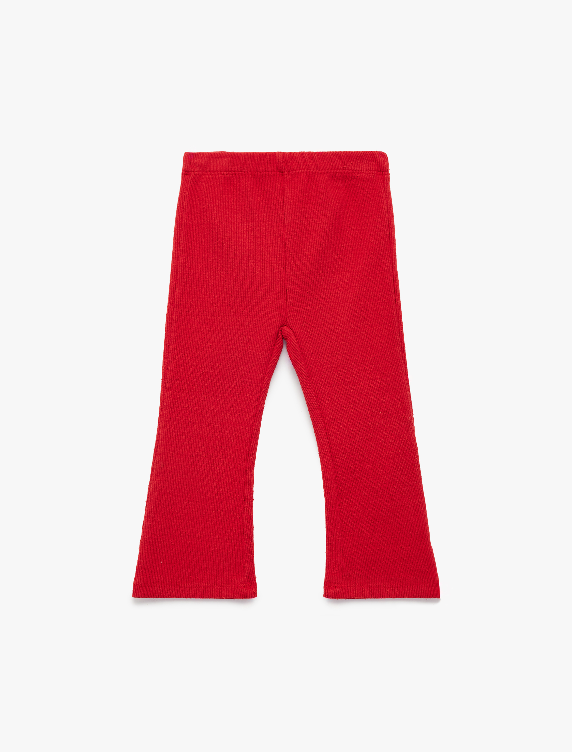  Kız Bebek Beli Lastikli Pamuklu Fitilli Tayt