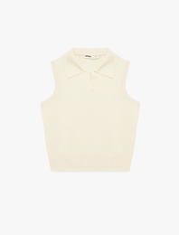 Polo Yaka Kolsuz Triko Bluz