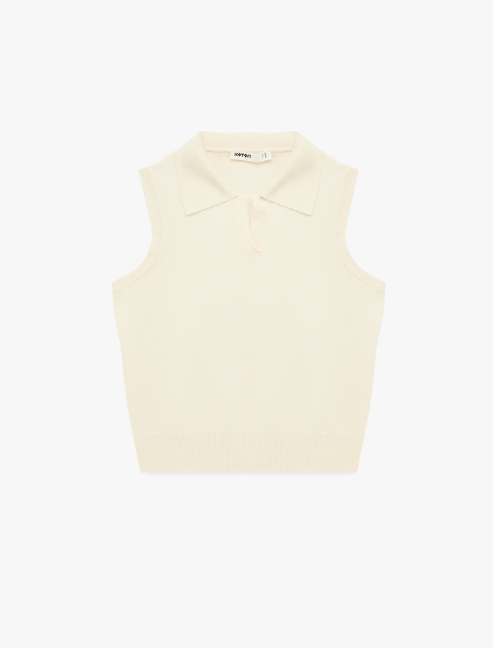  Polo Yaka Kolsuz Triko Bluz