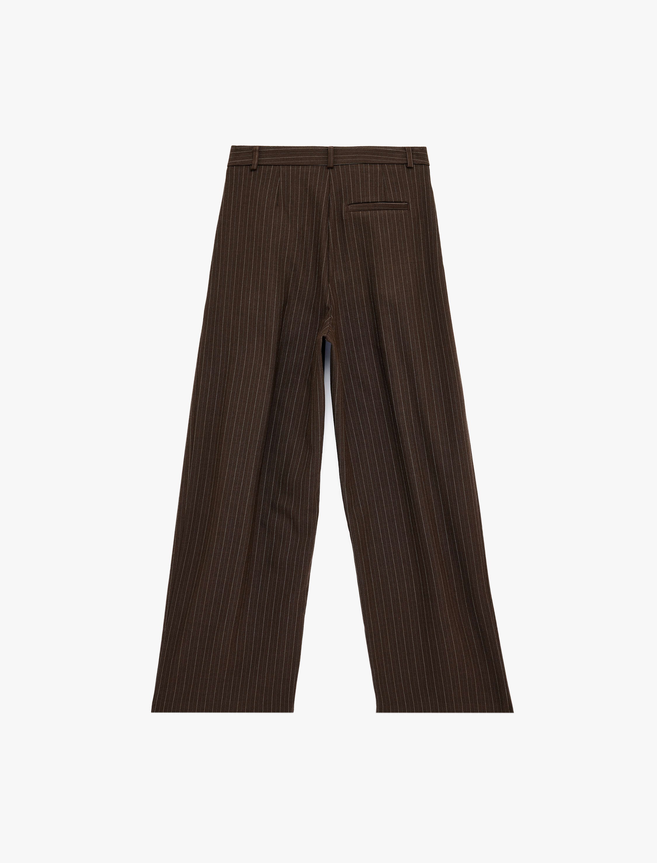   Pile Detaylı Geniş Paça Kumaş Palazzo Pantolon