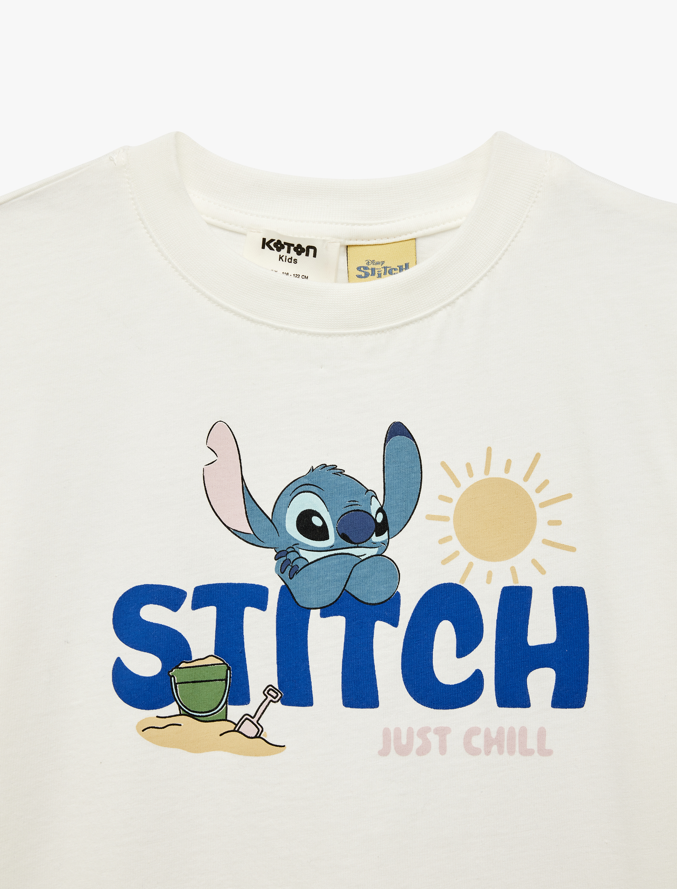  Erkek Çocuk Stitch Baskılı Kısa Kollu Bisiklet Yaka Pamuklu Lisanslı Tişört