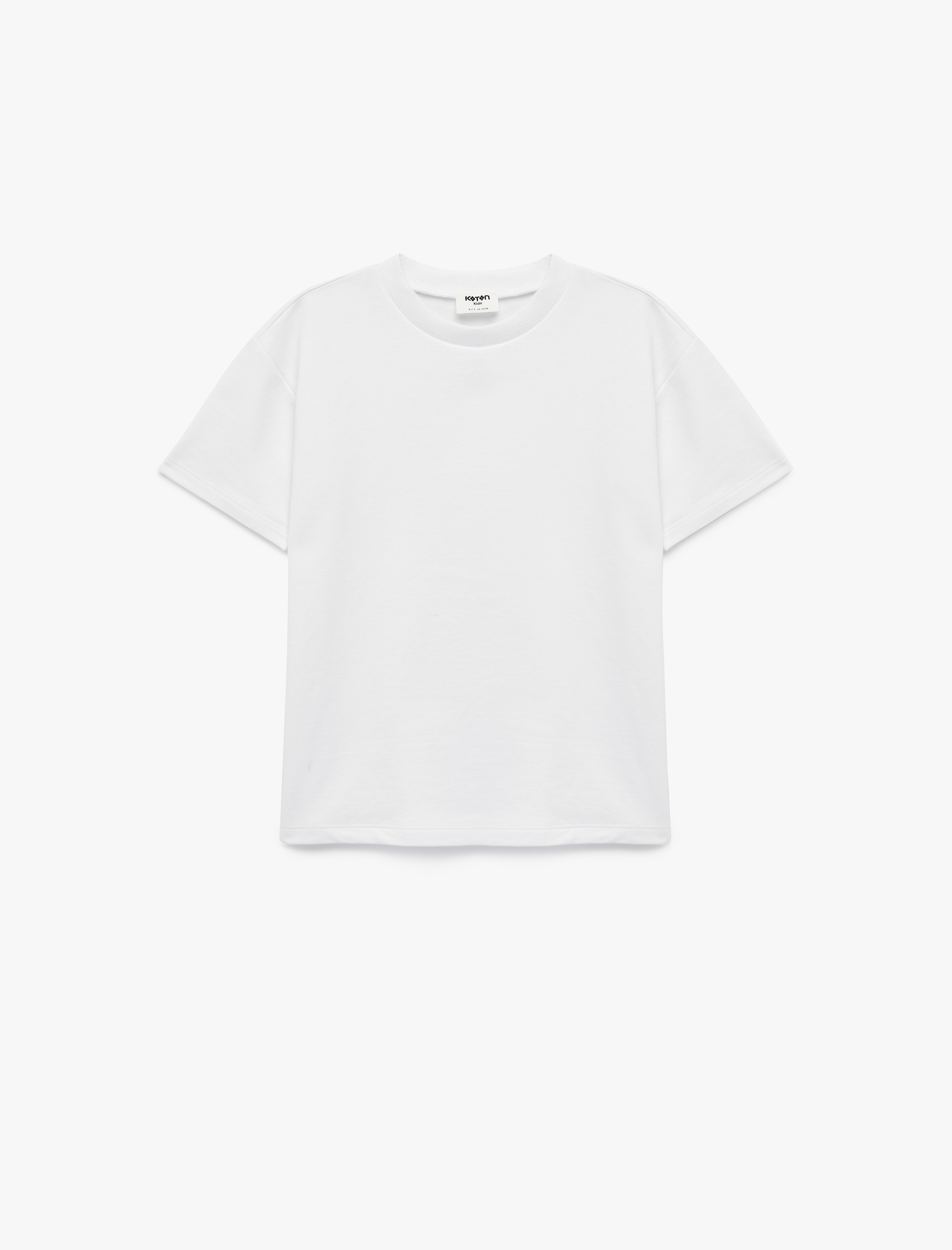  Erkek Çocuk Pamuklu Kısa Kollu Bisiklet Yaka Basic Tişört