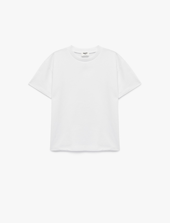 Erkek Çocuk Pamuklu Kısa Kollu Bisiklet Yaka Basic Tişört