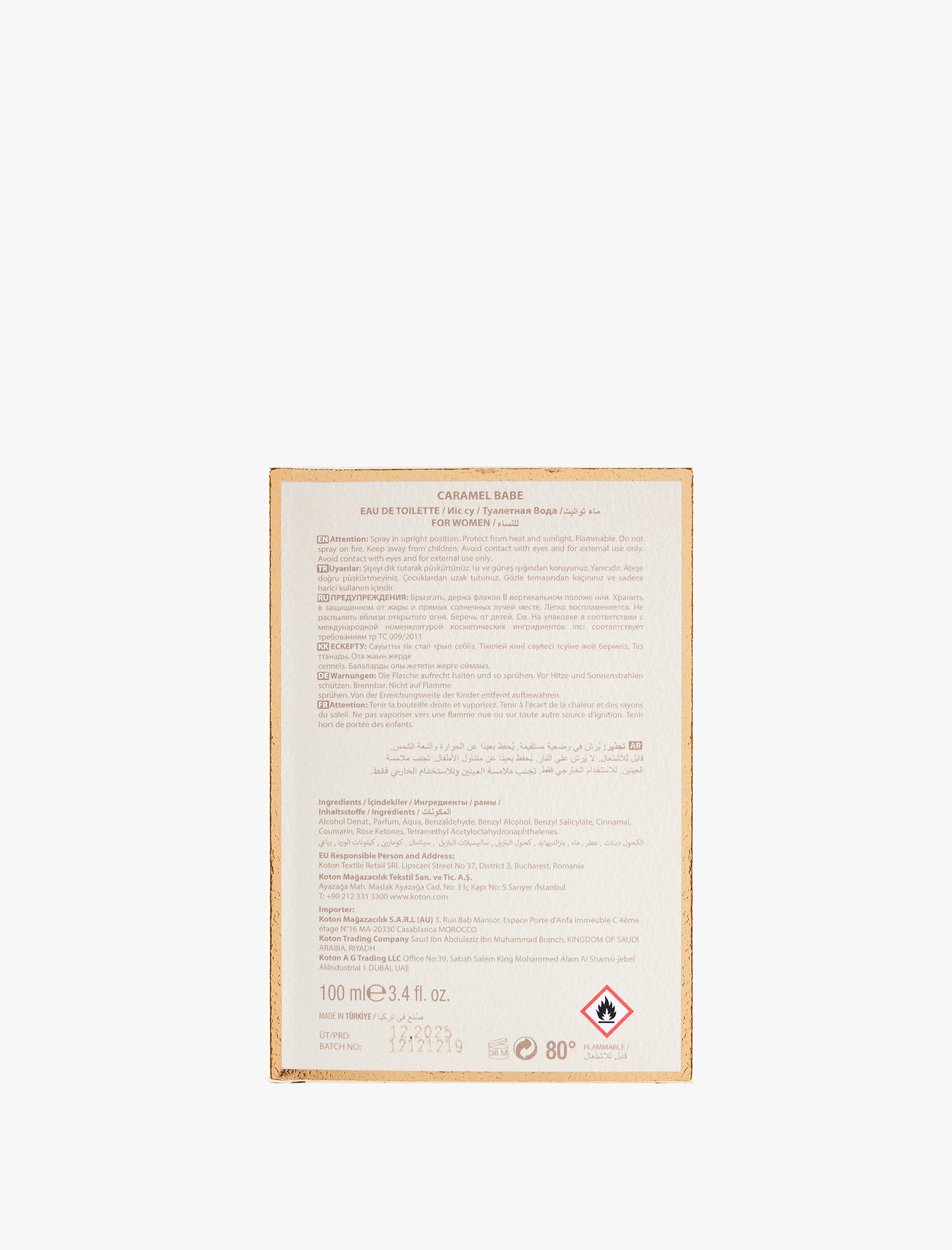  Kadın Parfüm Caramel Babe 100 ML