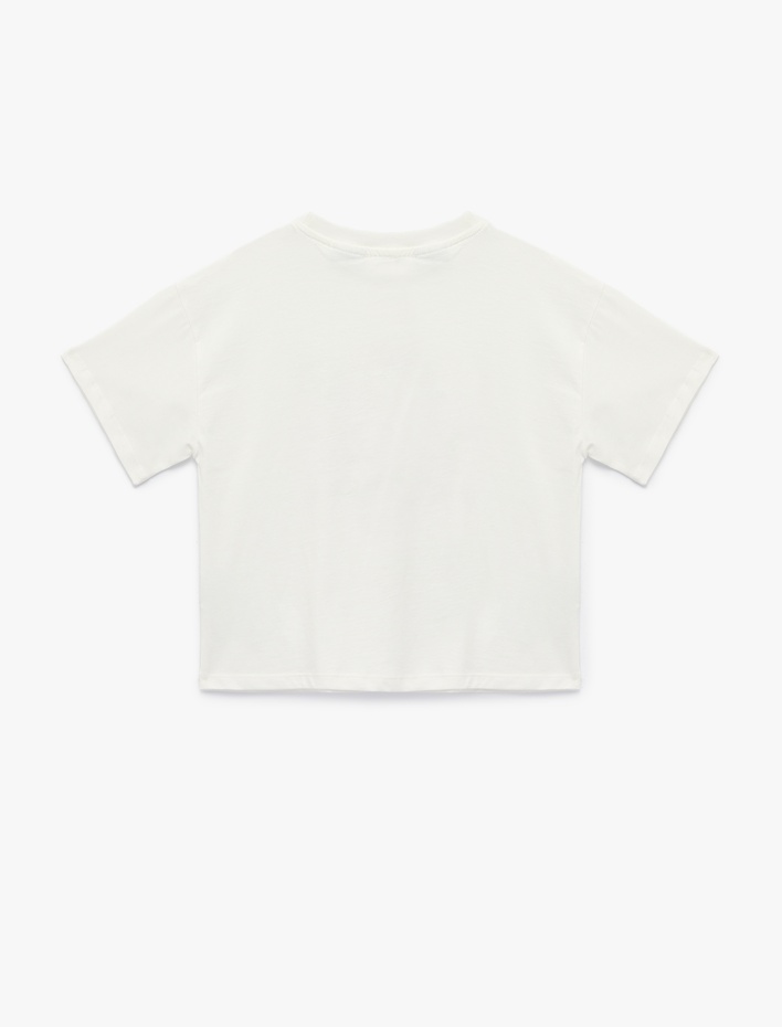 Kız Çocuk Lisanslı Powerpuff Girls Baskılı Kısa Kollu Bisiklet Yaka Pamuklu Tişört