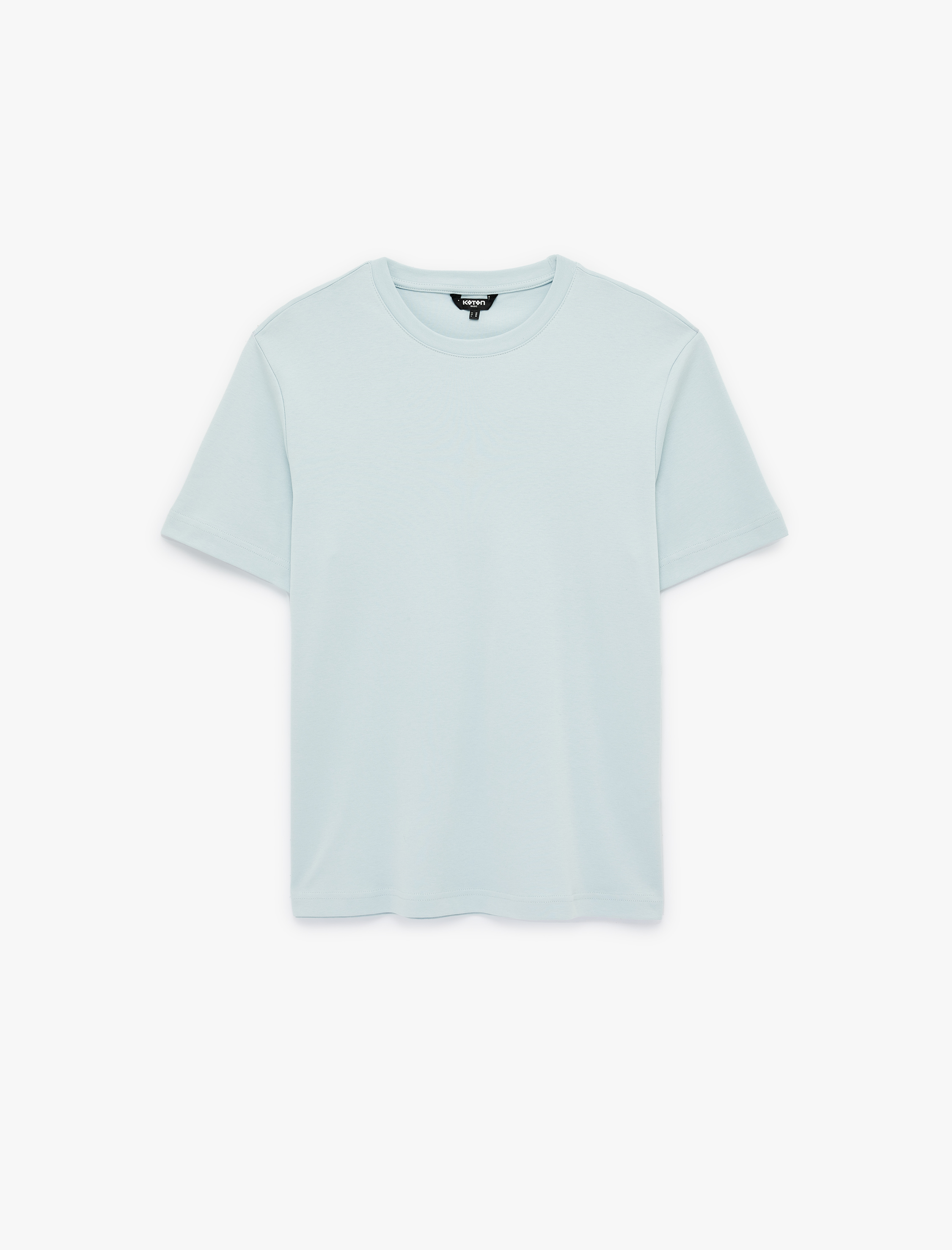   Regular Fit Kısa Kollu Pamuklu Bisiklet Yaka Tişört