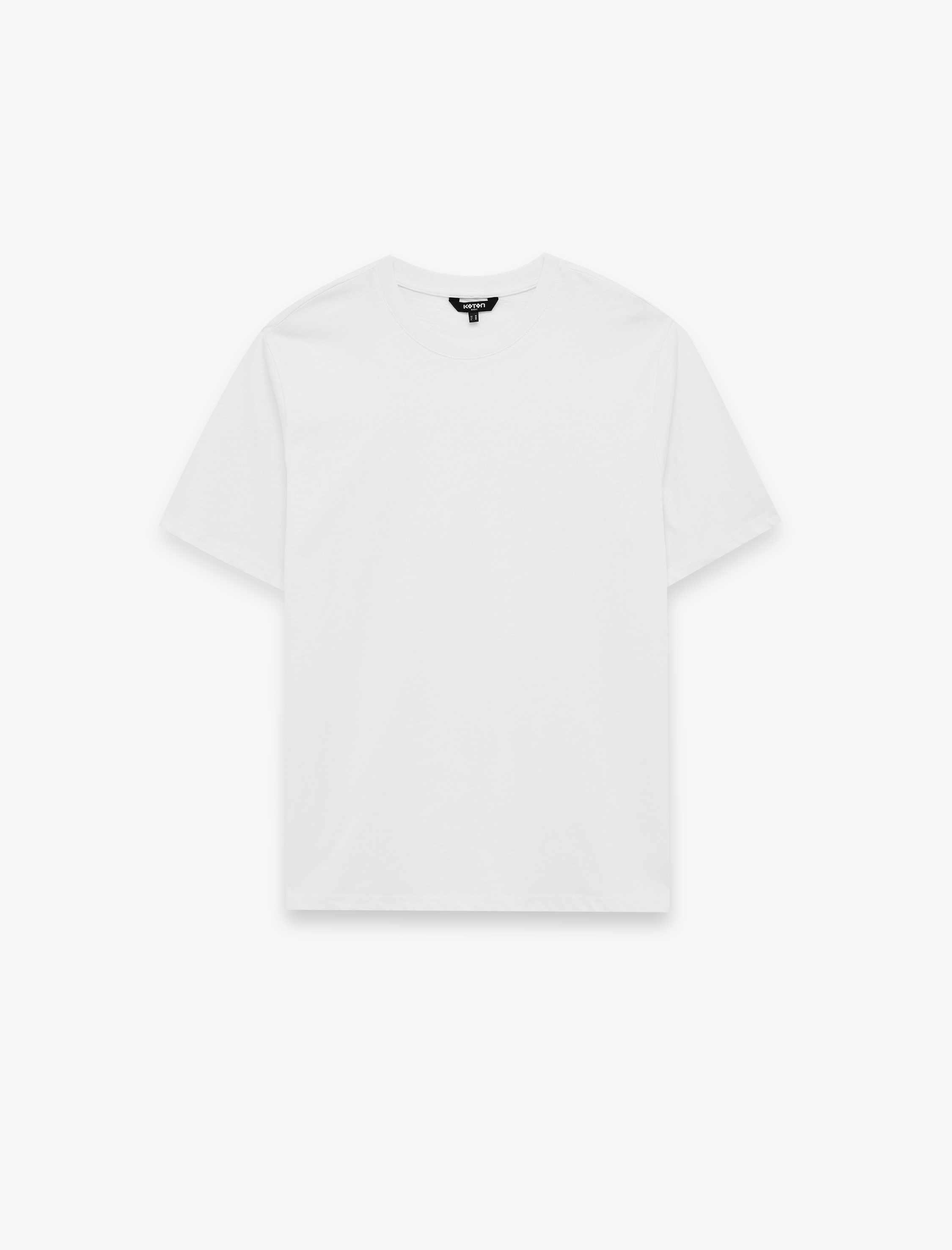   Regular Fit Kısa Kollu Pamuklu Basic Bisiklet Yaka Tişört