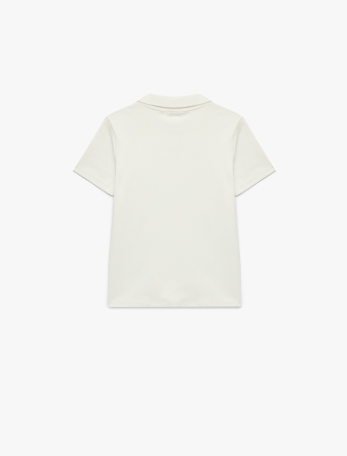 Erkek Çocuk Pamuklu Kısa Kollu Basic Polo Yaka Tişört