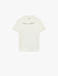 Pamuklu Kısa Kollu Basic Polo Yaka Tişört