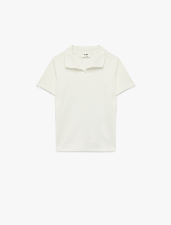 Erkek Çocuk Pamuklu Kısa Kollu Basic Polo Yaka Tişört
